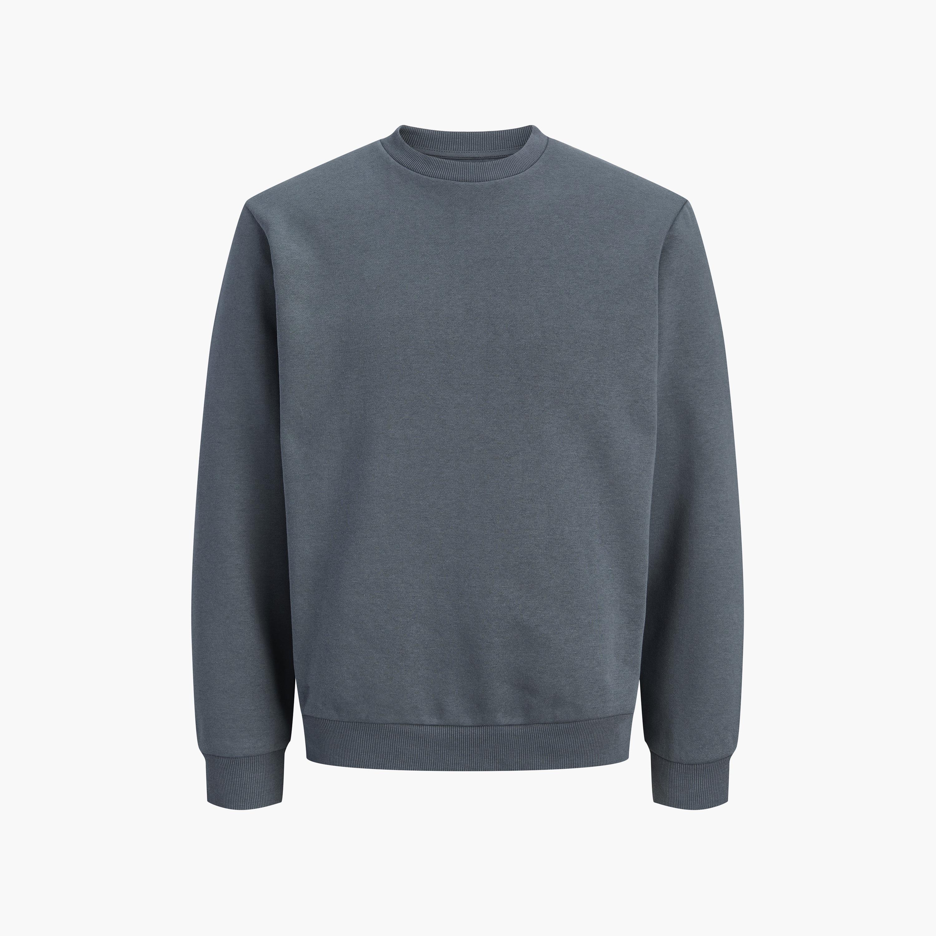 Jack & Jones Plain Crew Neck Long Sleeves Men's Sweatshirt-men-winterwear-hoodiesandsweatshirts-image-8