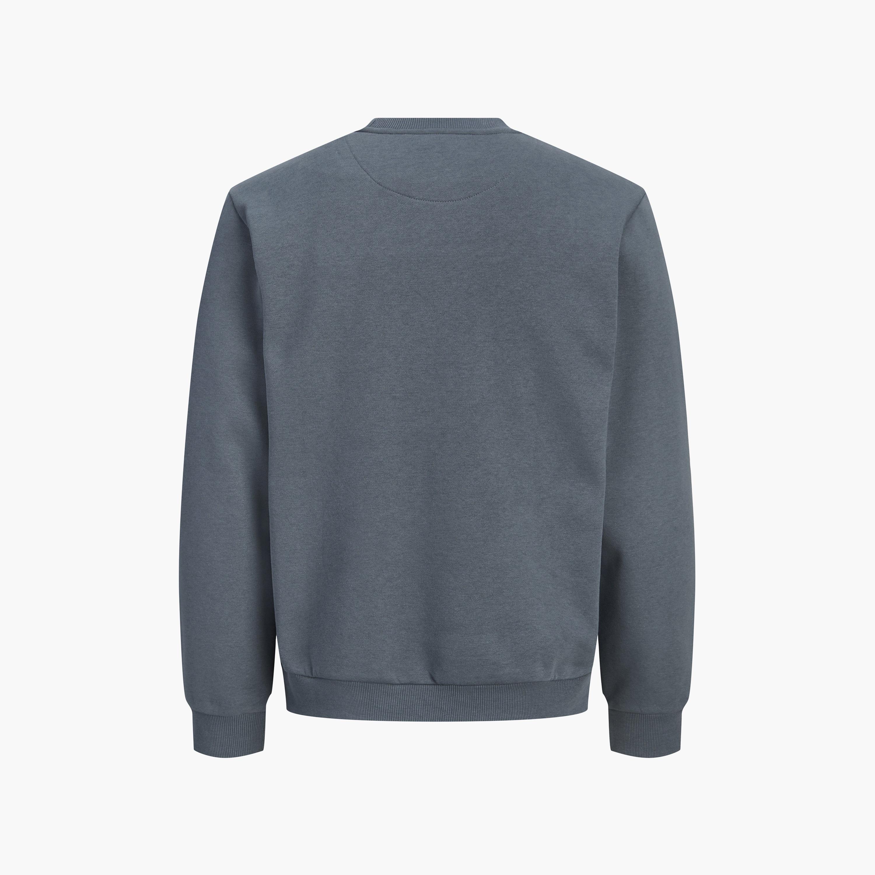 Jack & Jones Plain Crew Neck Long Sleeves Men's Sweatshirt-men-winterwear-hoodiesandsweatshirts-image-9