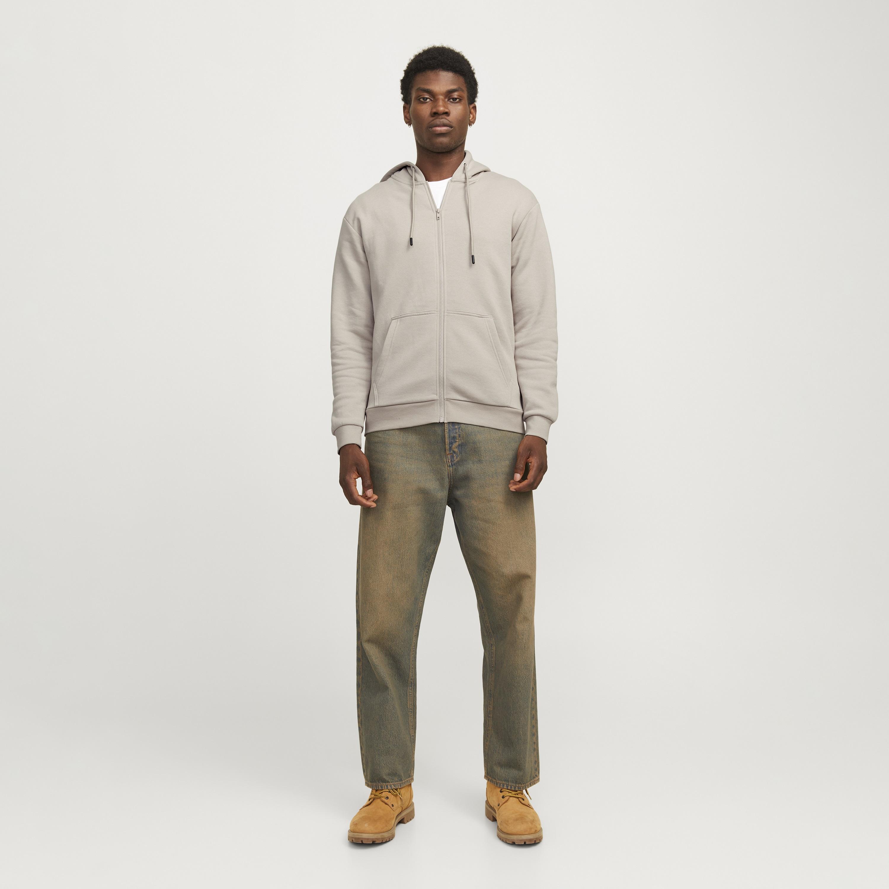 Jack & Jones Plain Long Sleeves Men's Zip Through Hoodie-men-winterwear-hoodiesandsweatshirts-image-2