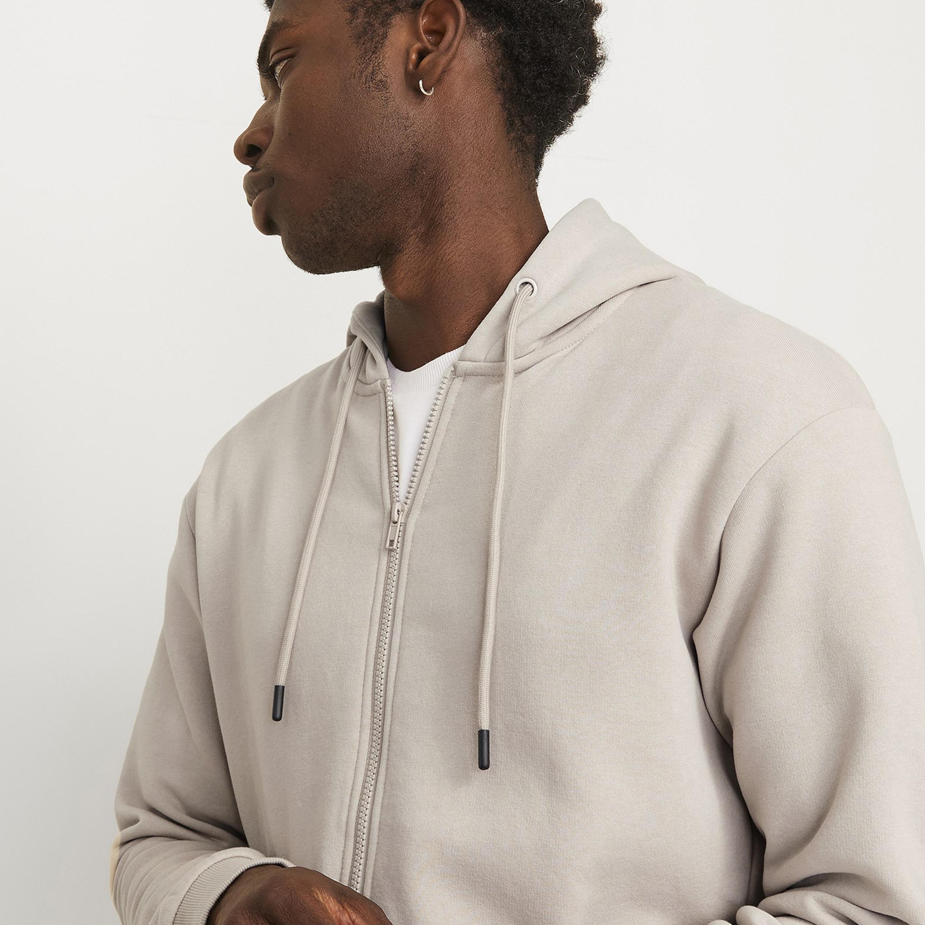 هودي رجالي سادة بأكمام طويلة وسحاب كامل من جاك آند جونز-men-winterwear-hoodiesandsweatshirts-image-3