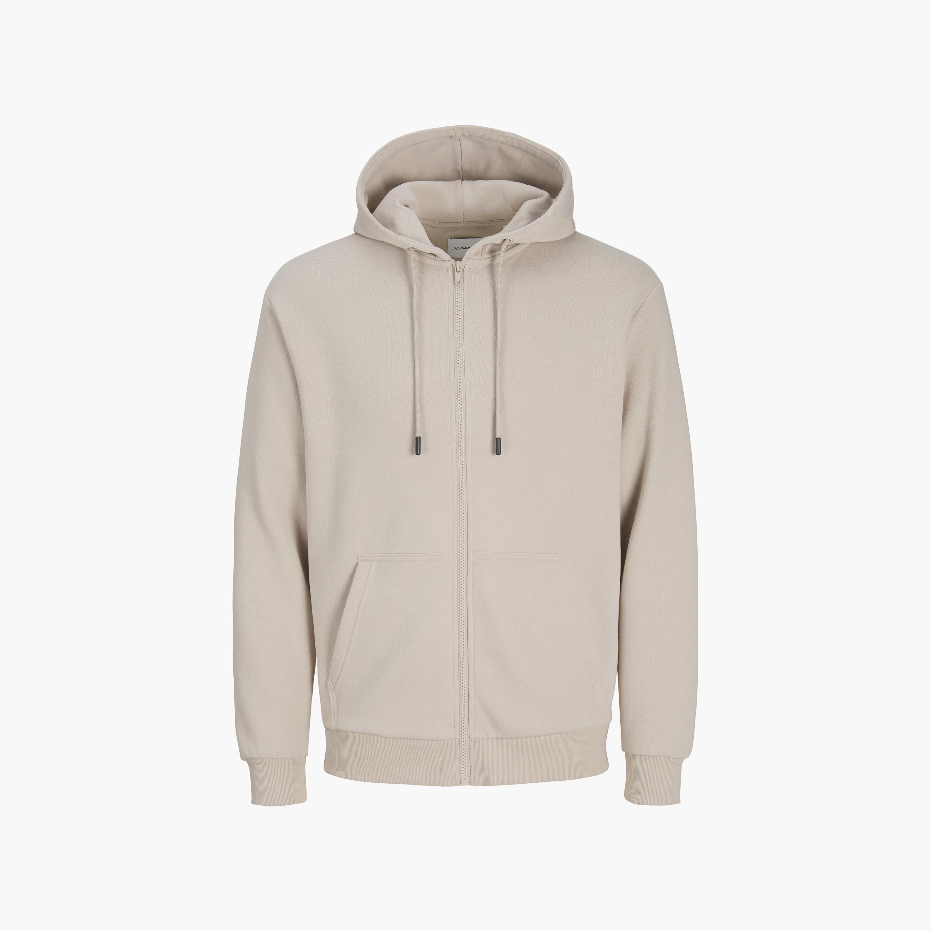 هودي رجالي سادة بأكمام طويلة وسحاب كامل من جاك آند جونز-men-winterwear-hoodiesandsweatshirts-image-7
