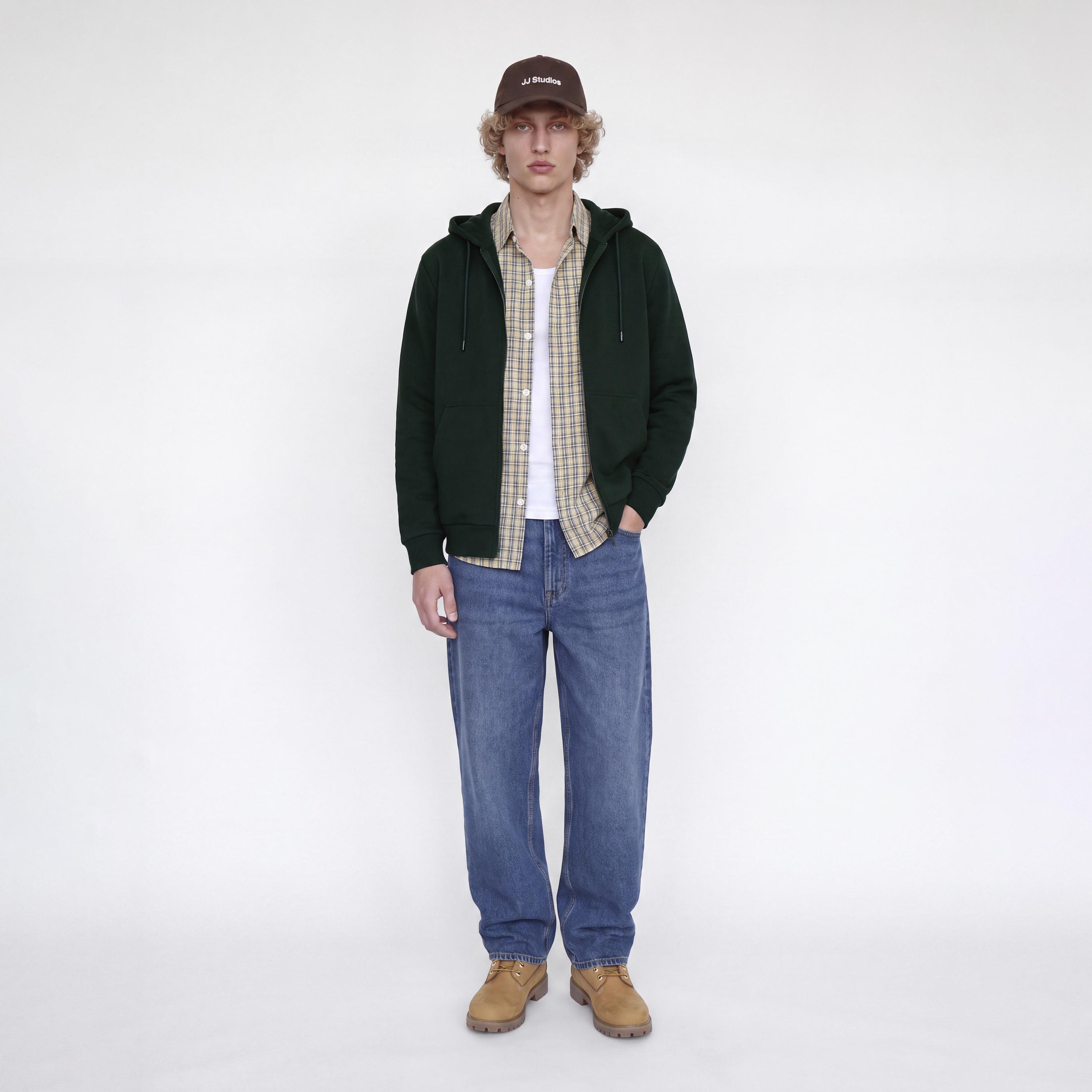 Jack & Jones Plain Long Sleeves Men's Zip Through Hoodie-men-winterwear-hoodiesandsweatshirts-image-11