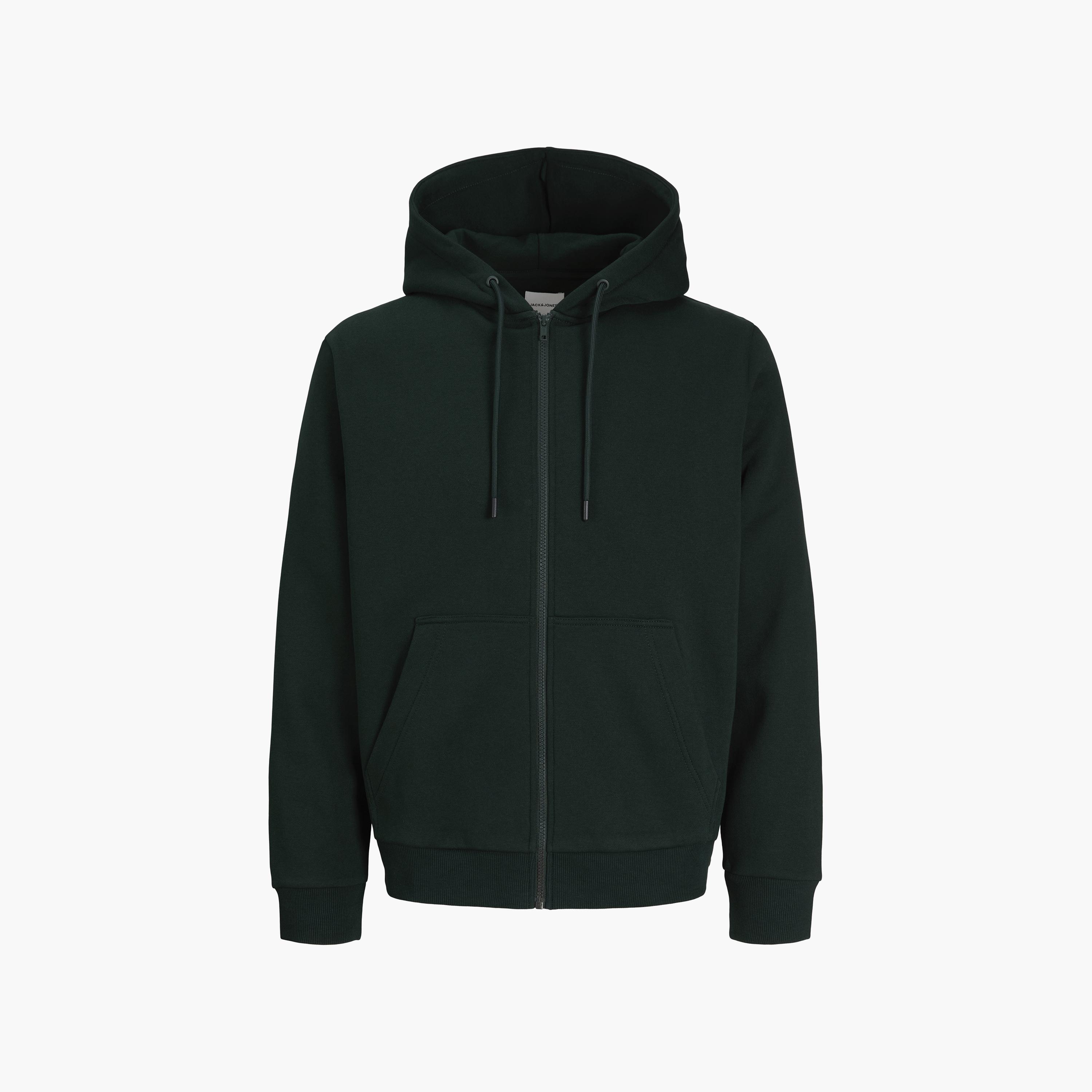 Jack & Jones Plain Long Sleeves Men's Zip Through Hoodie-men-winterwear-hoodiesandsweatshirts-image-14
