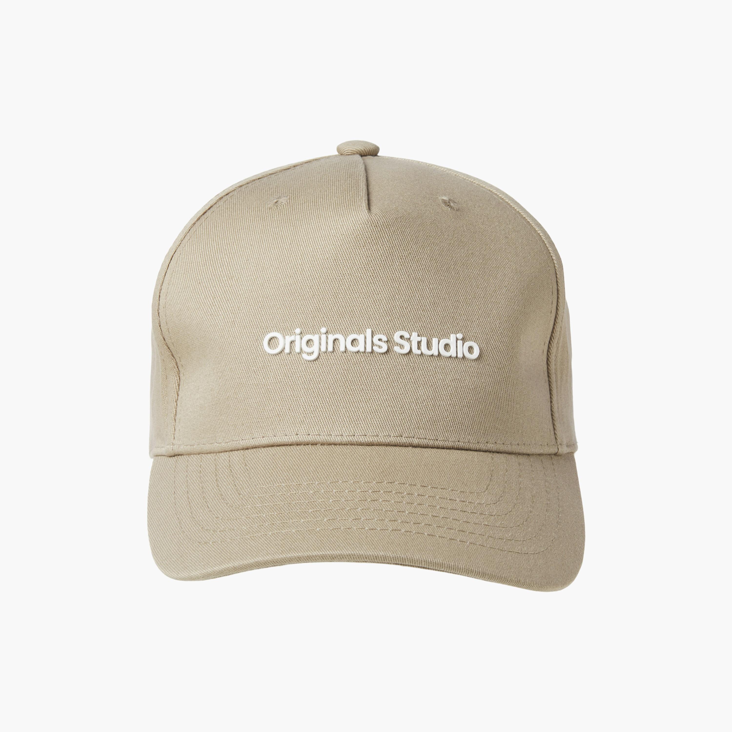 Jack & Jones Jacvesterbro Text-Print Baseball Cotton Men's Cap | 12253600-men-caps-image-1