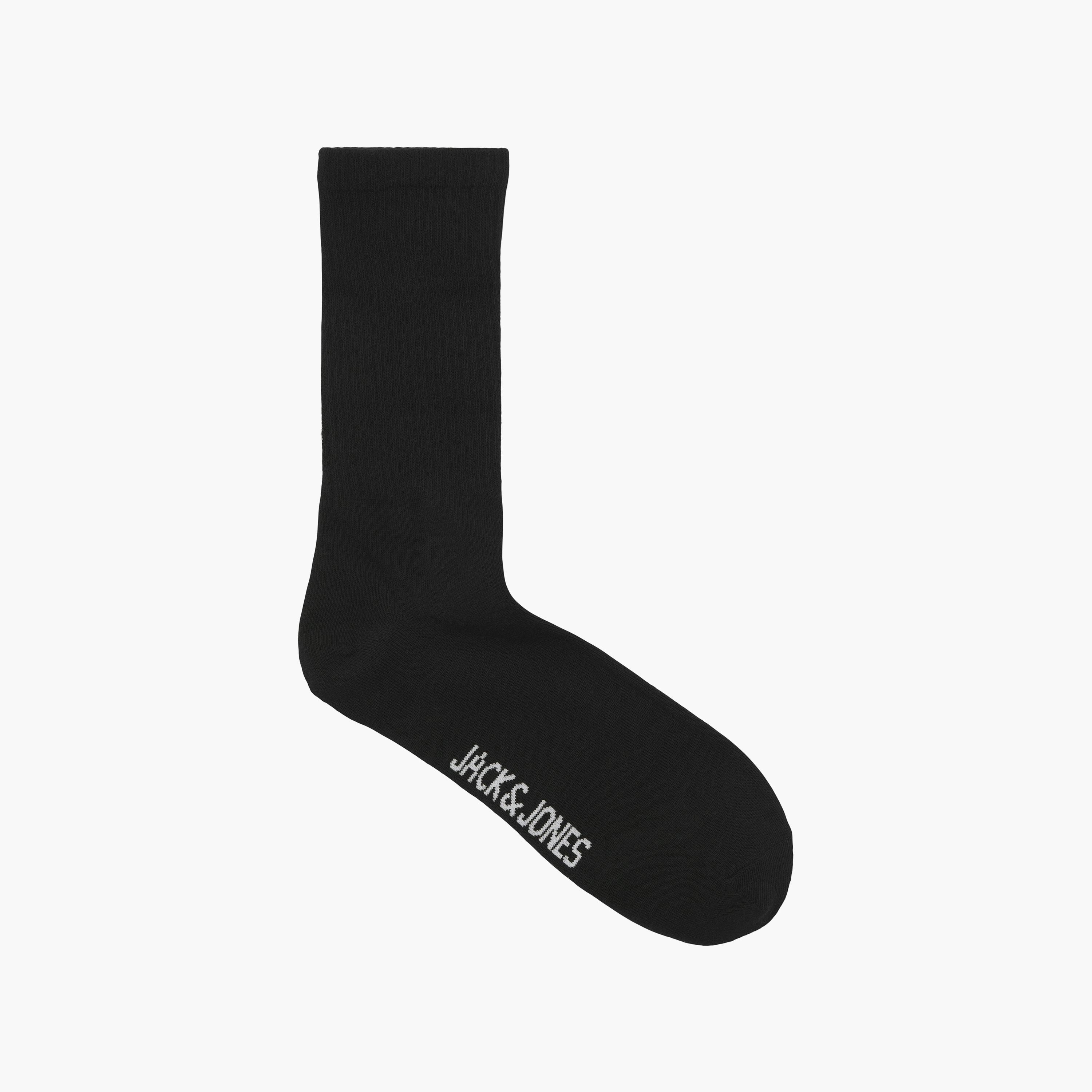 طقم جوارب تنيس قطنية رجالي بطبعة نصية "جاك بيسك" من جاك آند جونز - 5 أزواج | 12254955-men-socks-image-2