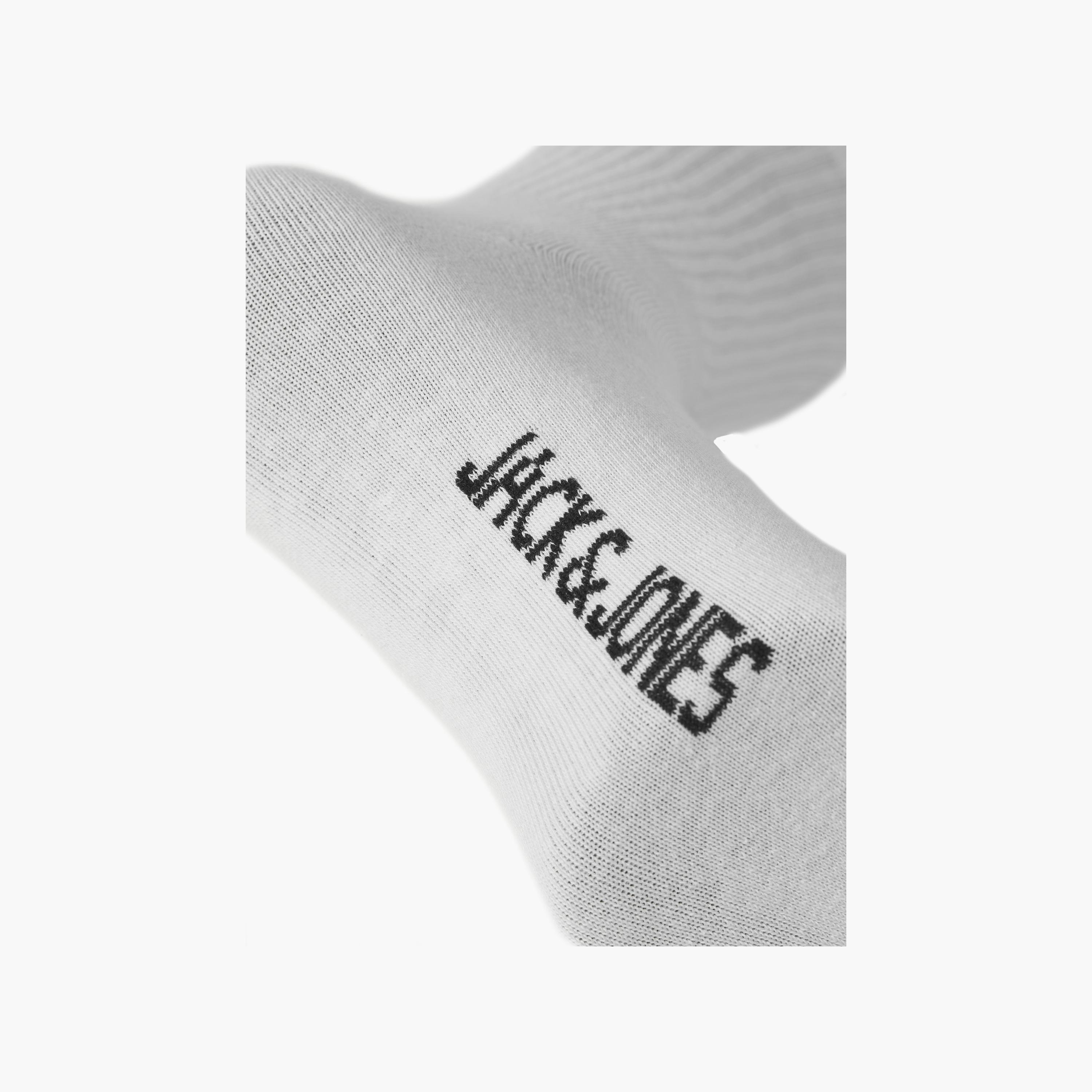 طقم جوارب تنيس قطنية رجالي بطبعة نصية "جاك بيسك" من جاك آند جونز - 5 أزواج | 12254955-men-socks-image-6