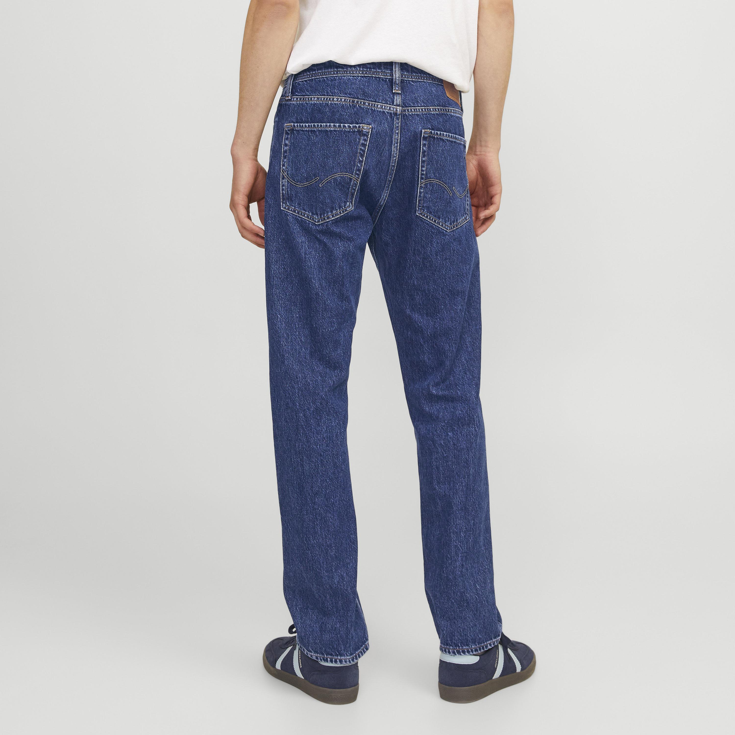 Jack & Jones Relaxed Fit Dark Washed Mid-Rise Men's Jeans-men-clothing-bottoms-jeans-image-4