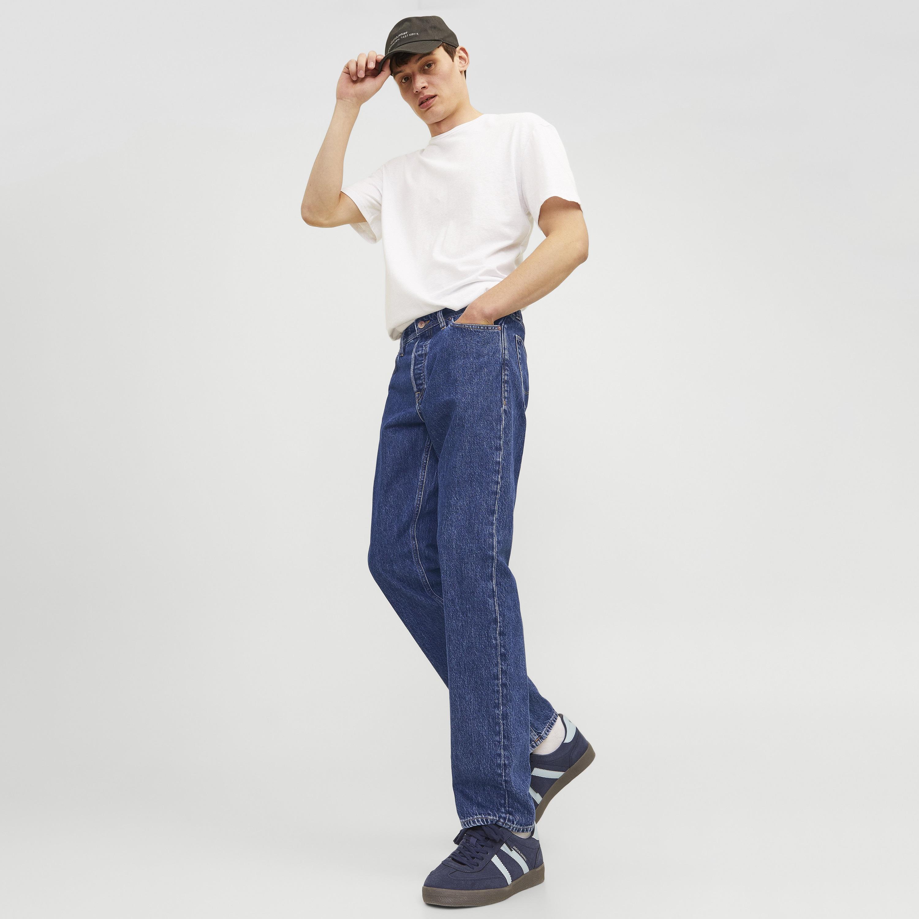 Jack & Jones Relaxed Fit Dark Washed Mid-Rise Men's Jeans-men-clothing-bottoms-jeans-image-6