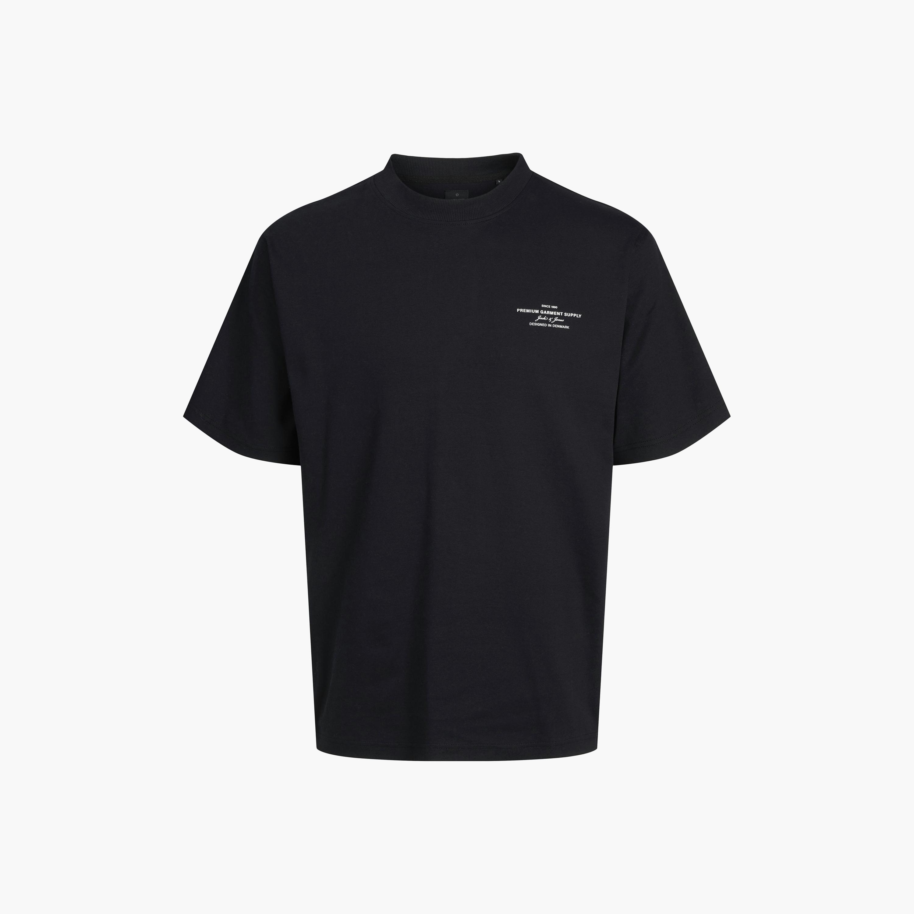 تيشرت رجالي بطبعة طبوغرافية وياقة مستديرة وأكمام قصيرة من جاك آند جونز-men-clothing-tshirtsandpolos-tshirts-image-7
