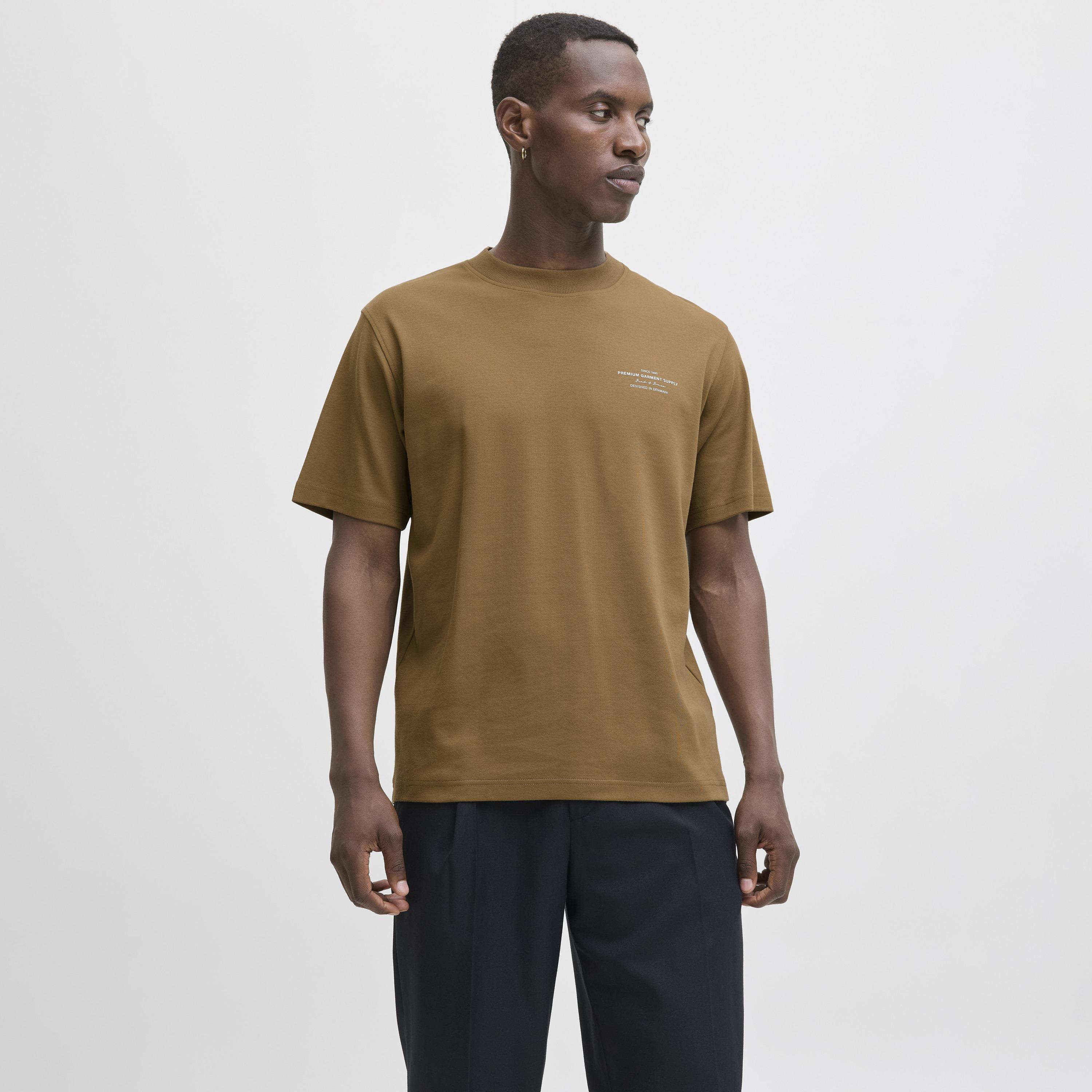 Jack & Jones Typographic Print Crew Neck Short Sleeves Men's T-Shirt-men-clothing-tshirtsandpolos-tshirts-image-1