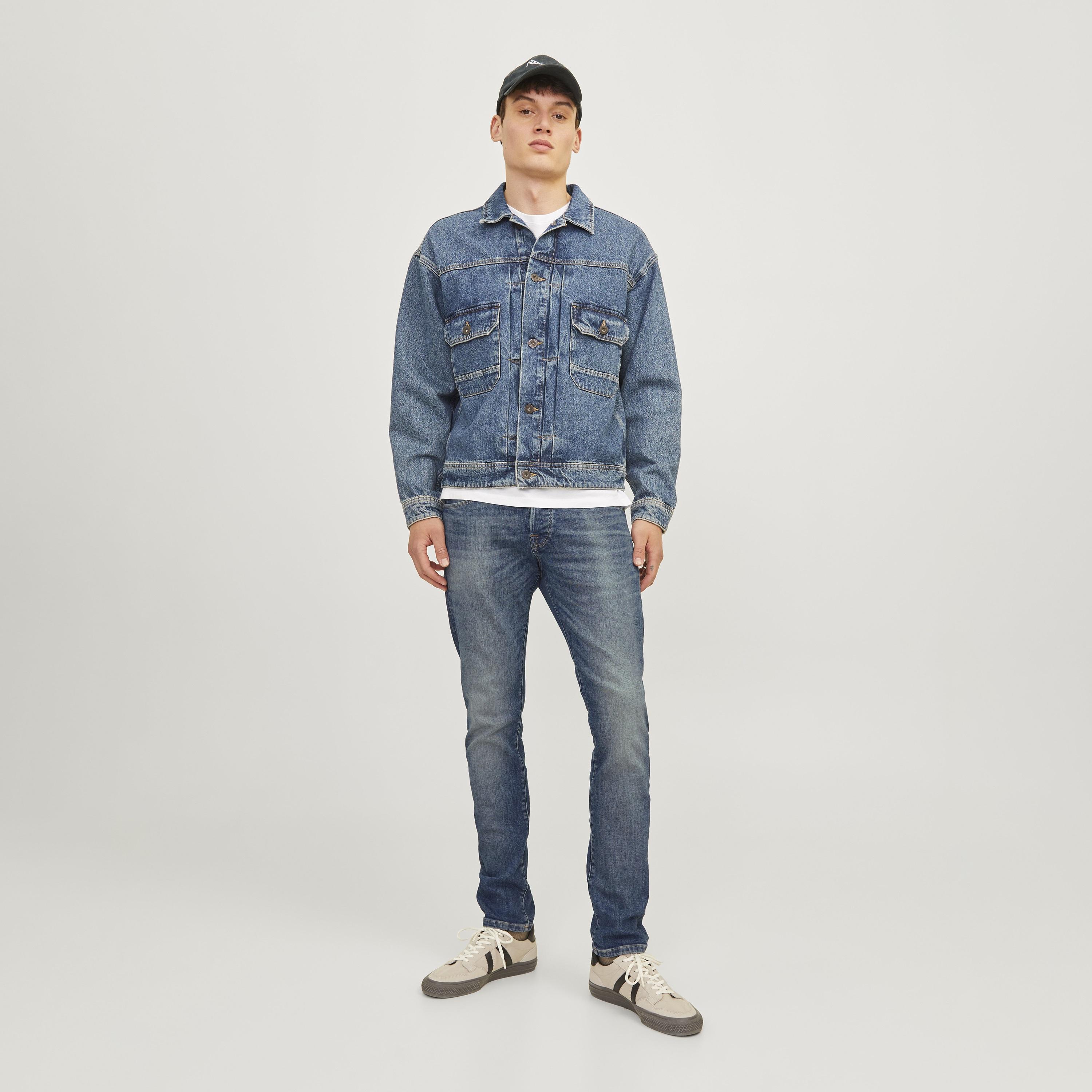 Jack & Jones Slim Fit Mid Washed Mid-Rise Men's Jeans-men-clothing-bottoms-jeans-image-6