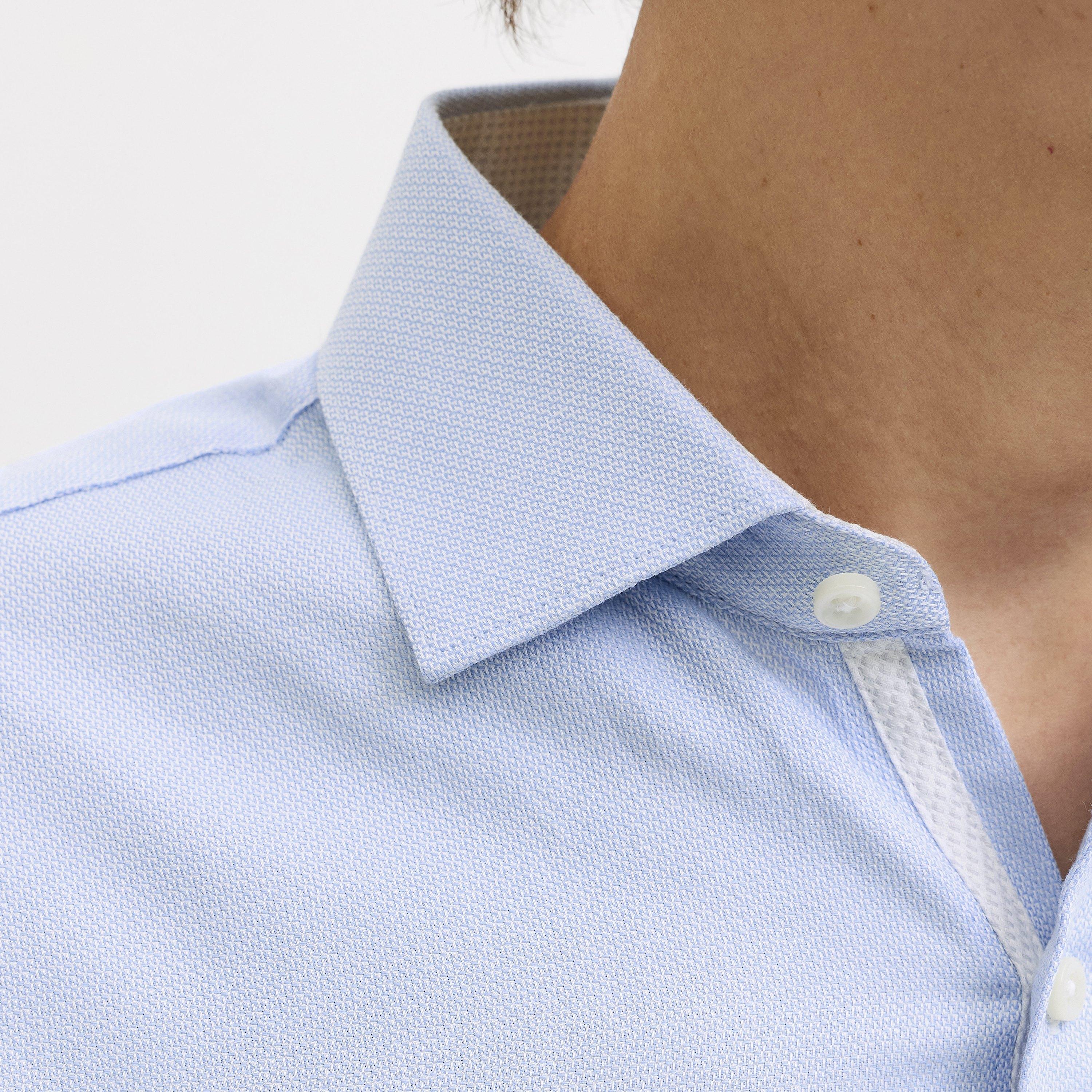 Jack & Jones Slim Fit Textured Spread Collar Long Sleeves Men's Shirt-men-clothing-shirts-image-5