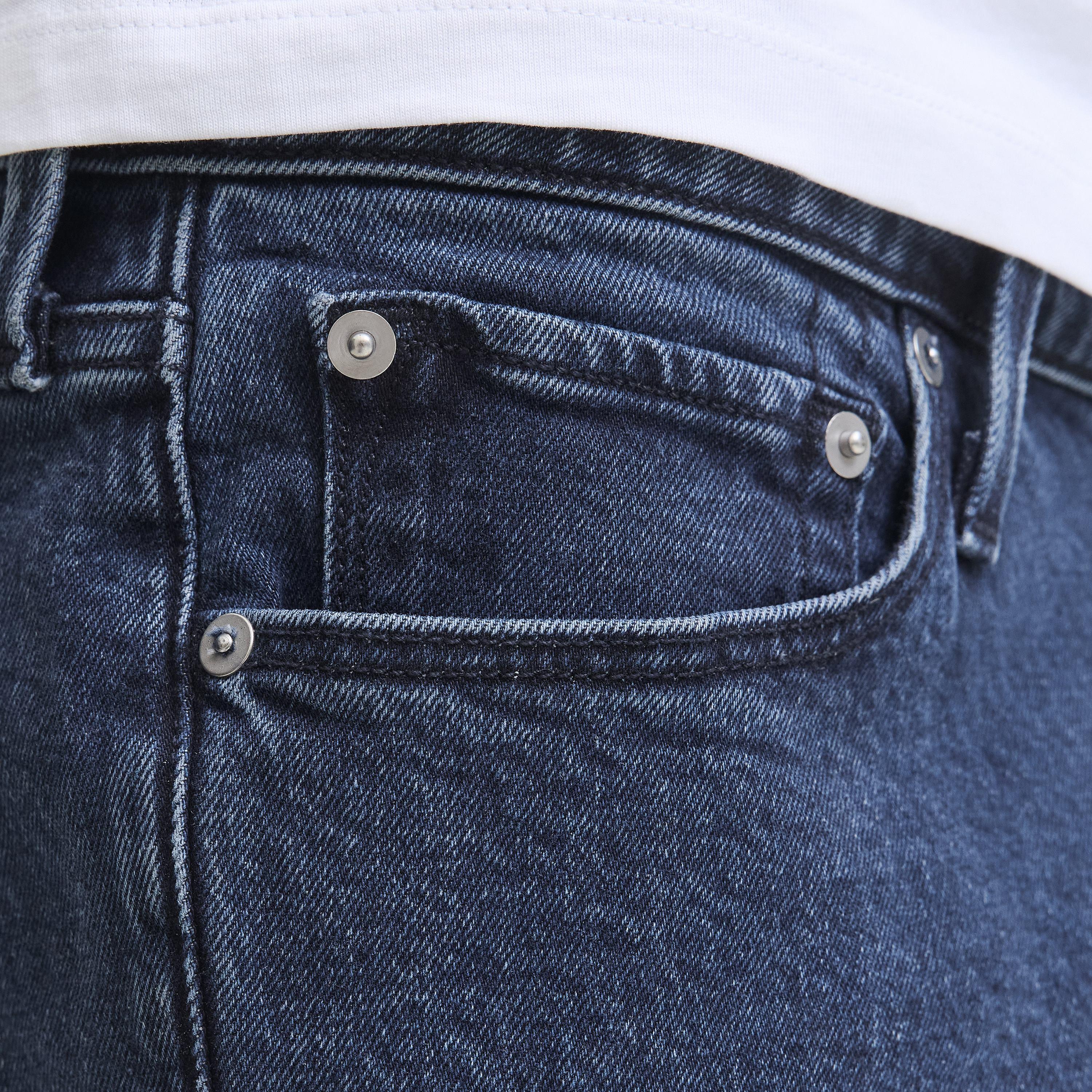 Jack & Jones Regular Fit Dark Washed Mid-Rise Men's Jeans-men-clothing-bottoms-jeans-image-3