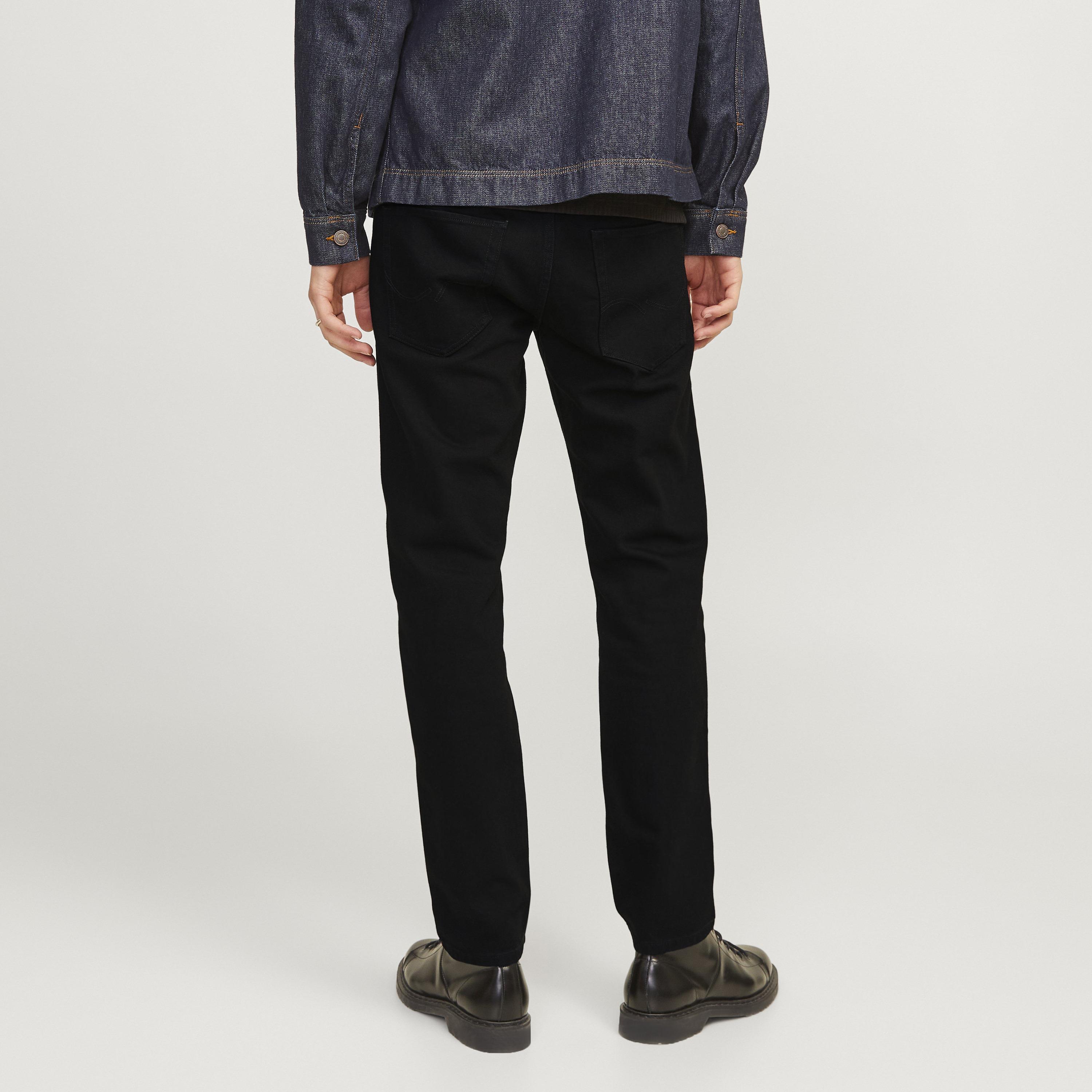 Jack & Jones Tapered Fit Solid Washed Mid-Rise Men's Jeans-men-clothing-bottoms-jeans-image-4