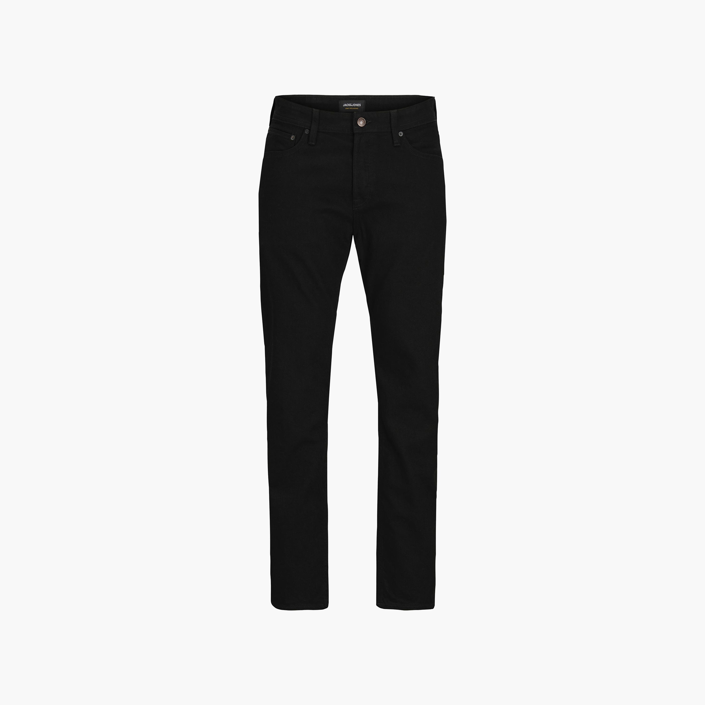 Jack & Jones Tapered Fit Solid Washed Mid-Rise Men's Jeans-men-clothing-bottoms-jeans-image-6