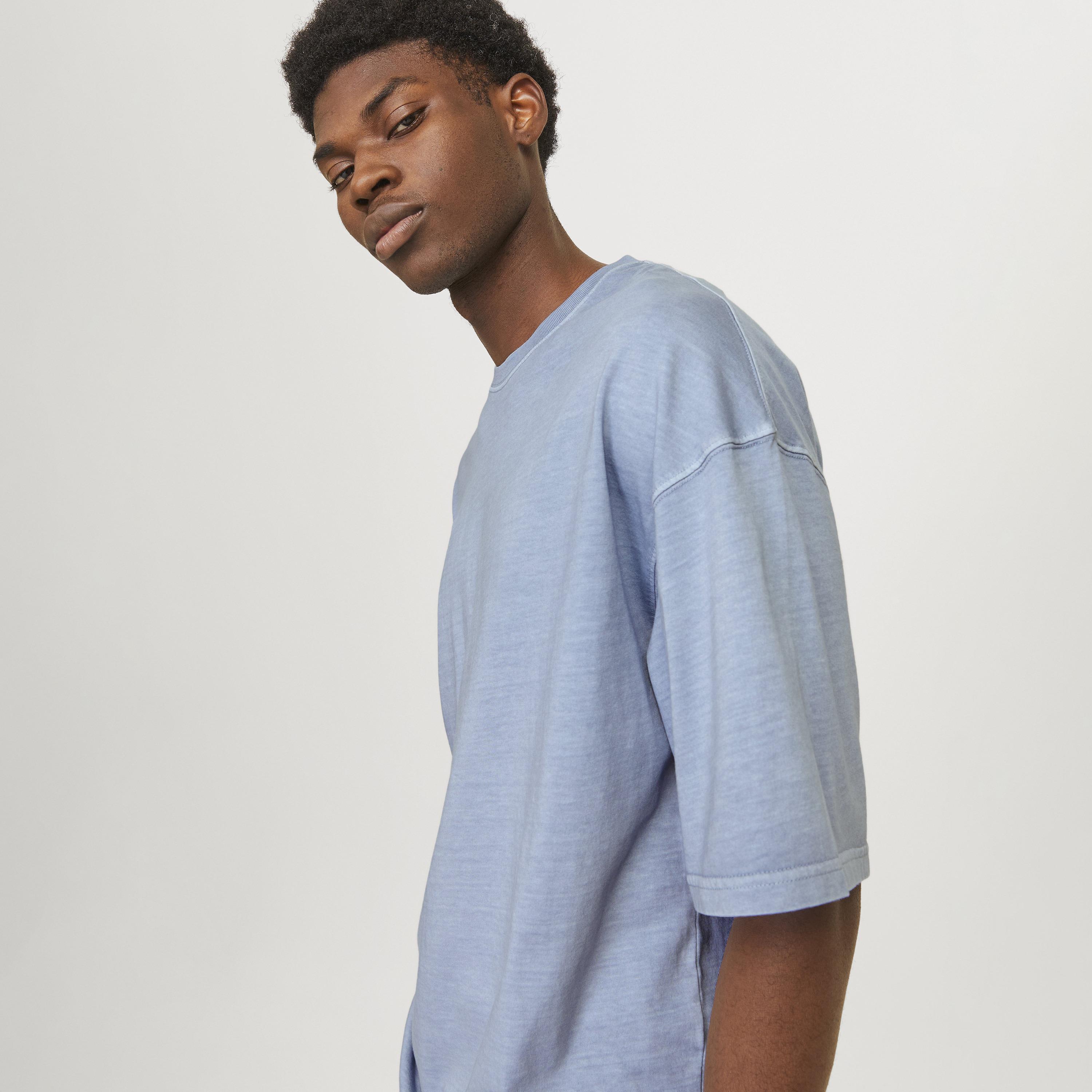 Jack & Jones Plain Round Neck Short Sleeves Men's T-Shirt-men-clothing-tshirtsandpolos-tshirts-image-10