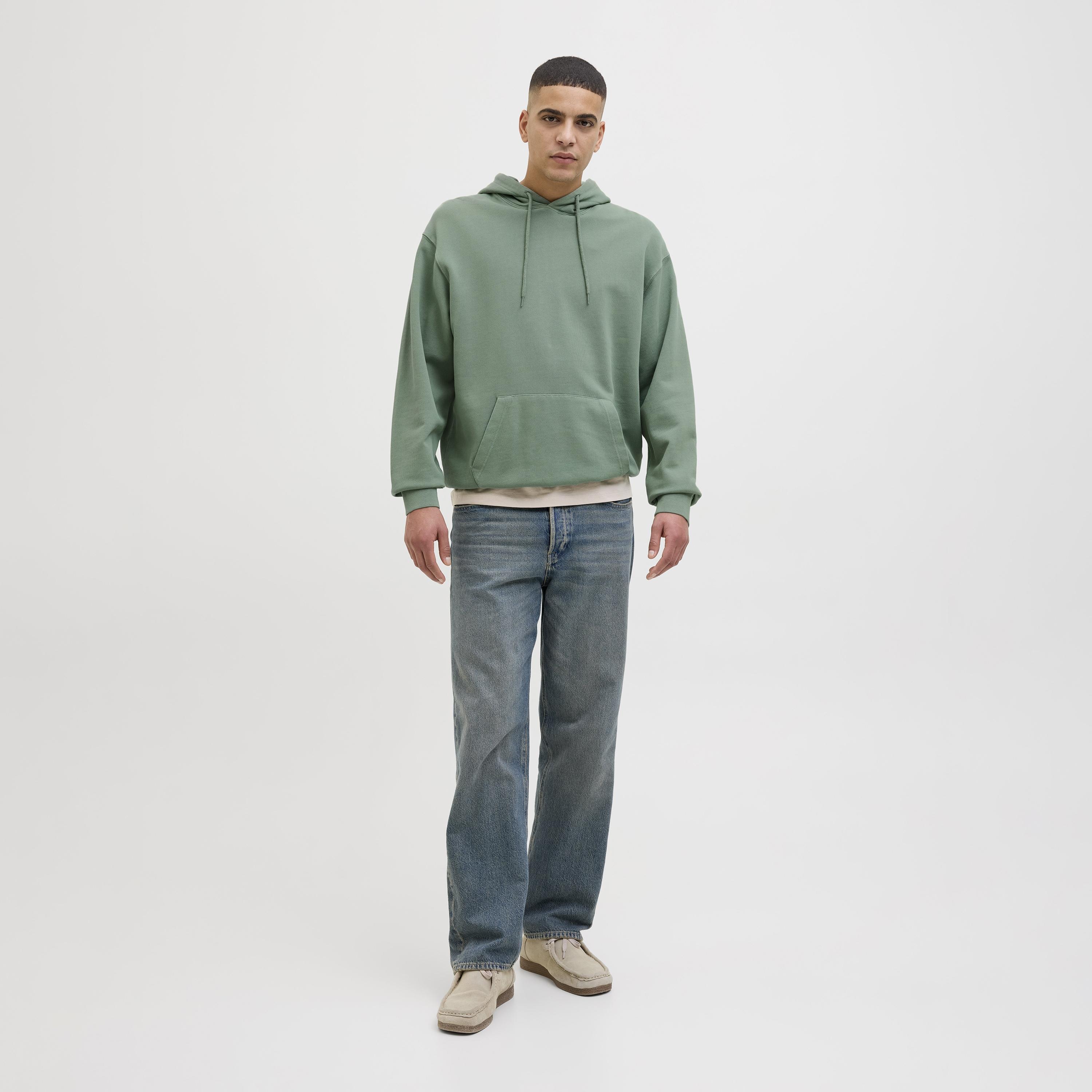Jack & Jones Plain Hooded Neck Long Sleeves Men's Sweatshirt-men-winterwear-hoodiesandsweatshirts-image-1