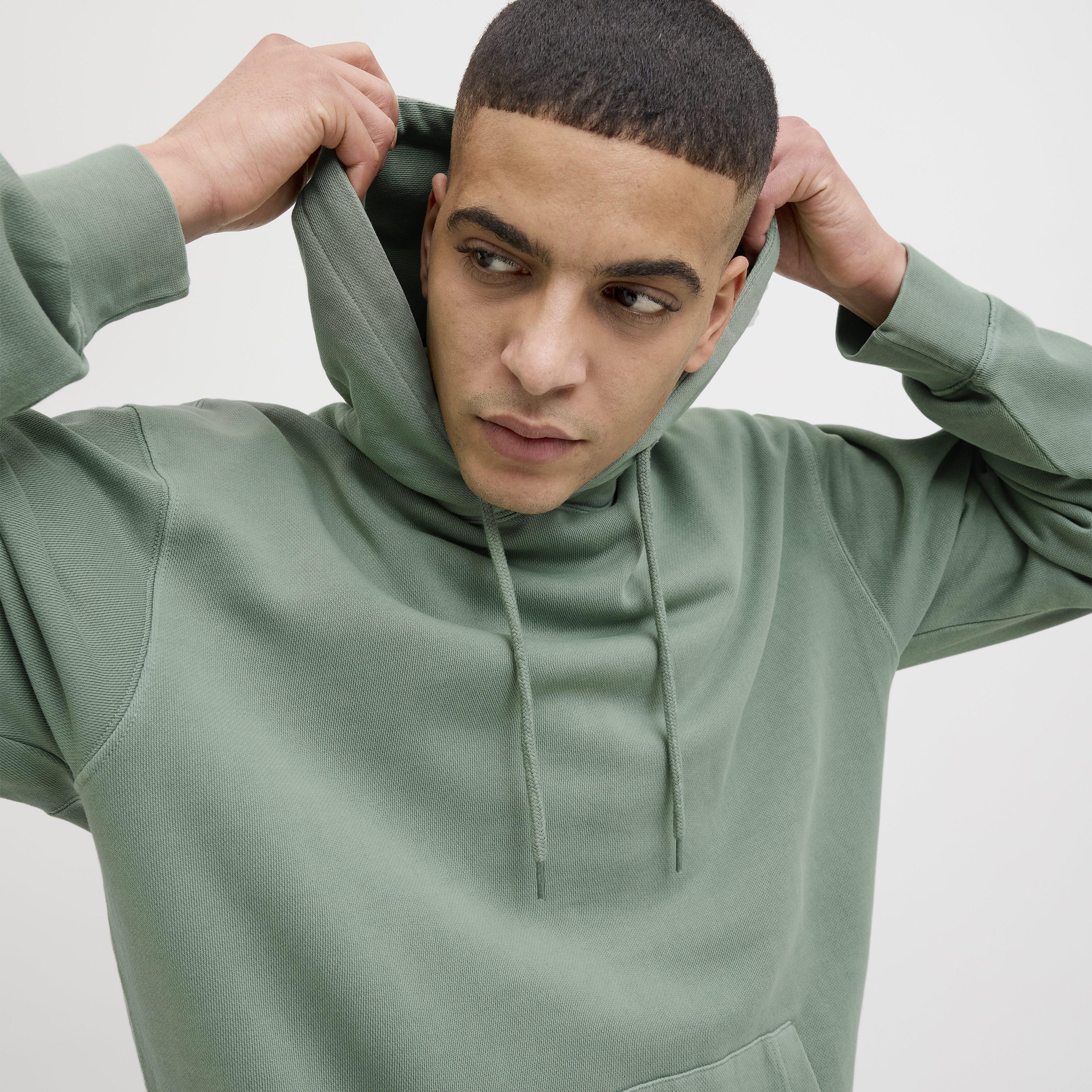 Jack & Jones Plain Hooded Neck Long Sleeves Men's Sweatshirt-men-winterwear-hoodiesandsweatshirts-image-2