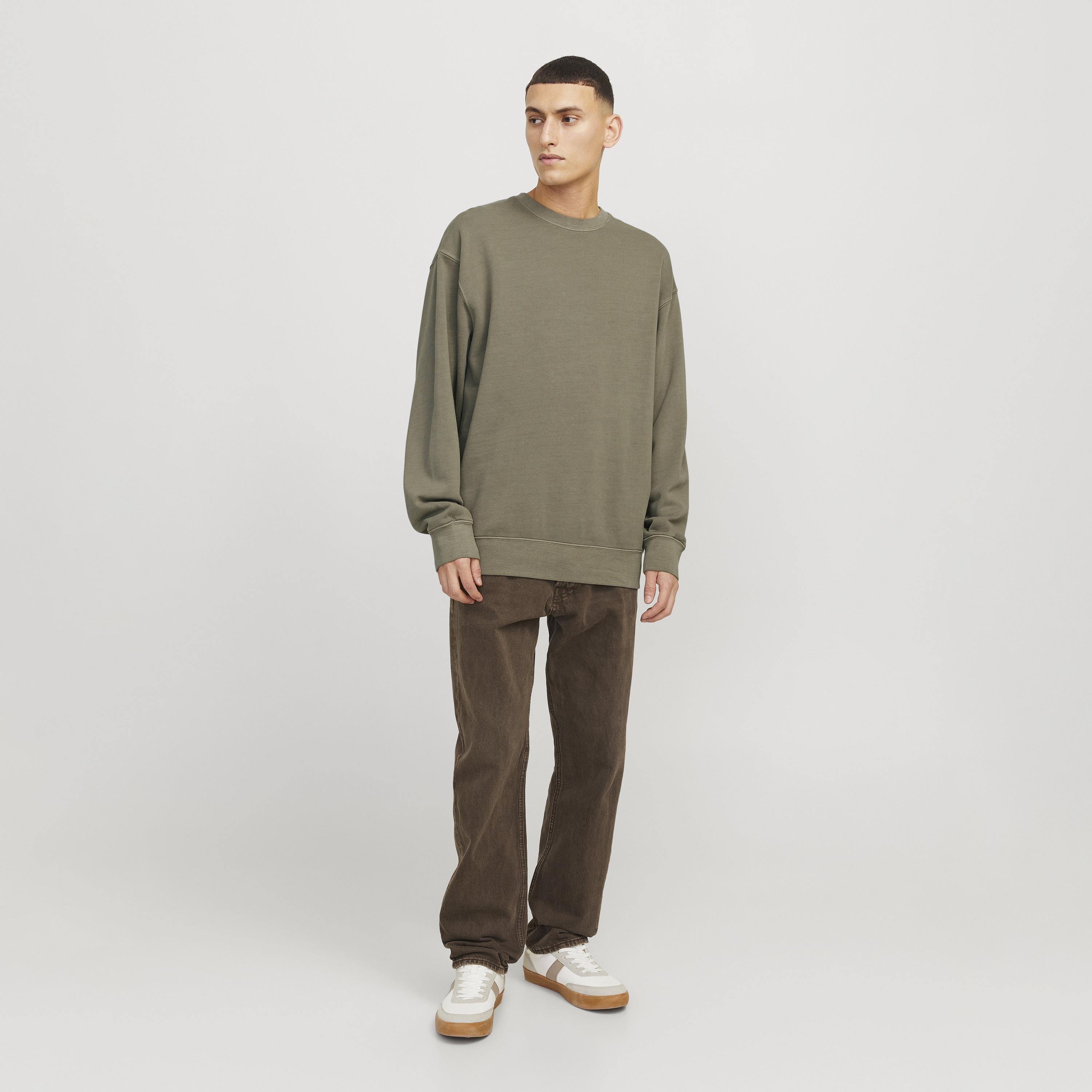 Jack & Jones Plain Crew Neck Long Sleeves Men's Sweatshirt-men-winterwear-hoodiesandsweatshirts-image-2
