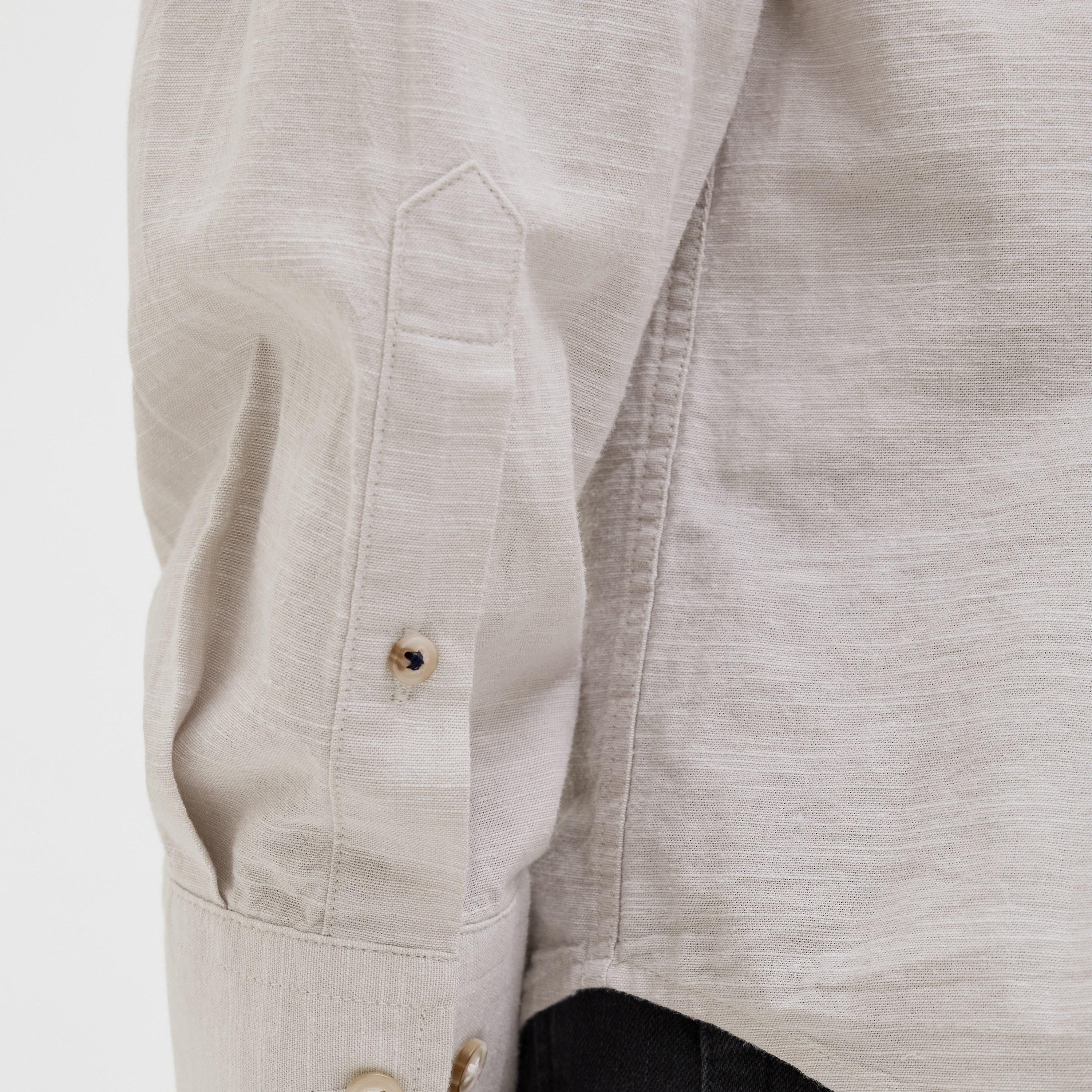 Jack & Jones Relaxed Fit Plain Band Collar Long Sleeves Men's Shirt-men-clothing-shirts-image-2