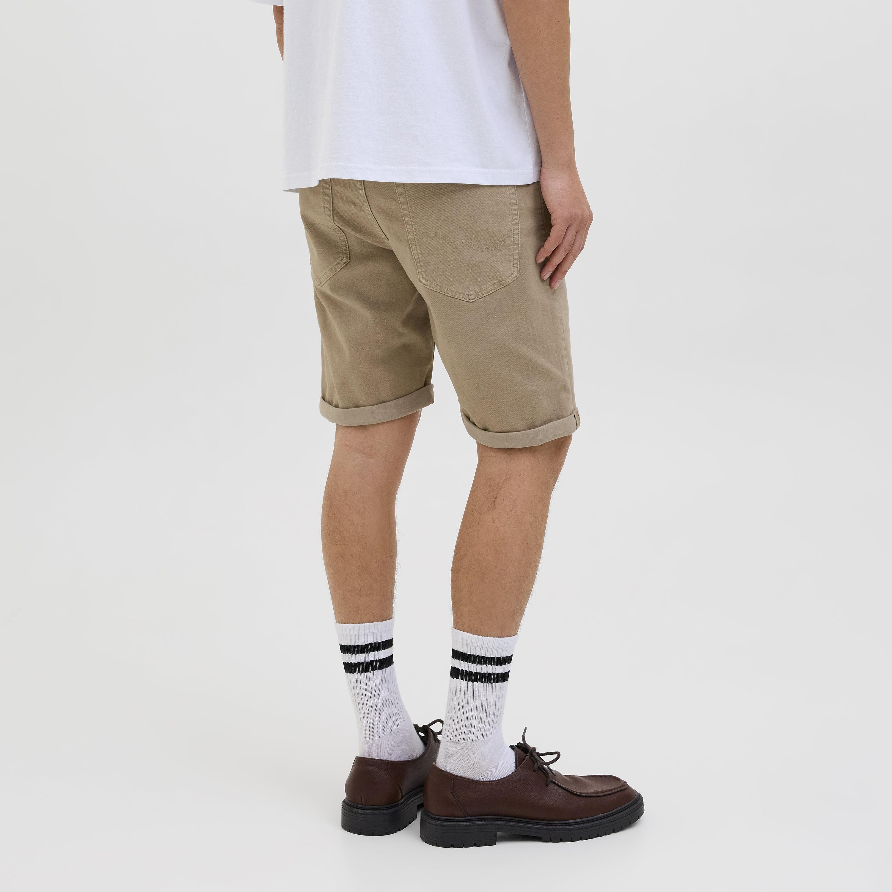 Jack & Jones Plain Mid-Rise Button and Zip Fly Men's Denim Shorts-men-clothing-bottoms-shorts-image-11