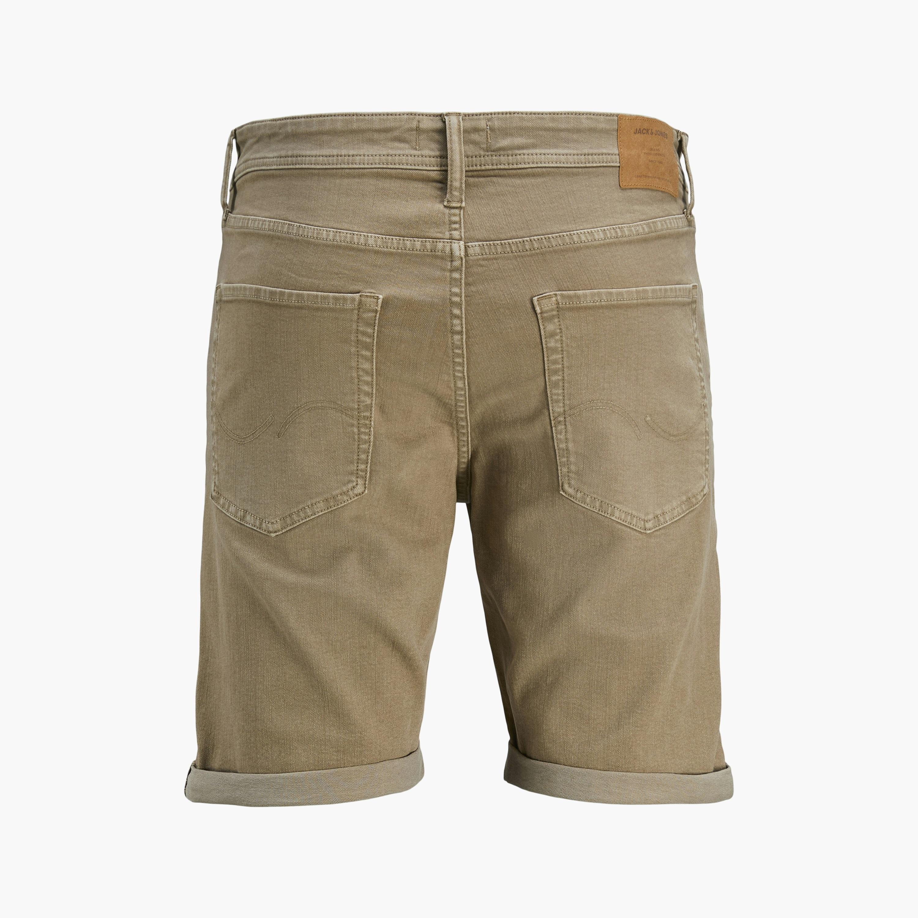 Jack & Jones Plain Mid-Rise Button and Zip Fly Men's Denim Shorts-men-clothing-bottoms-shorts-image-13