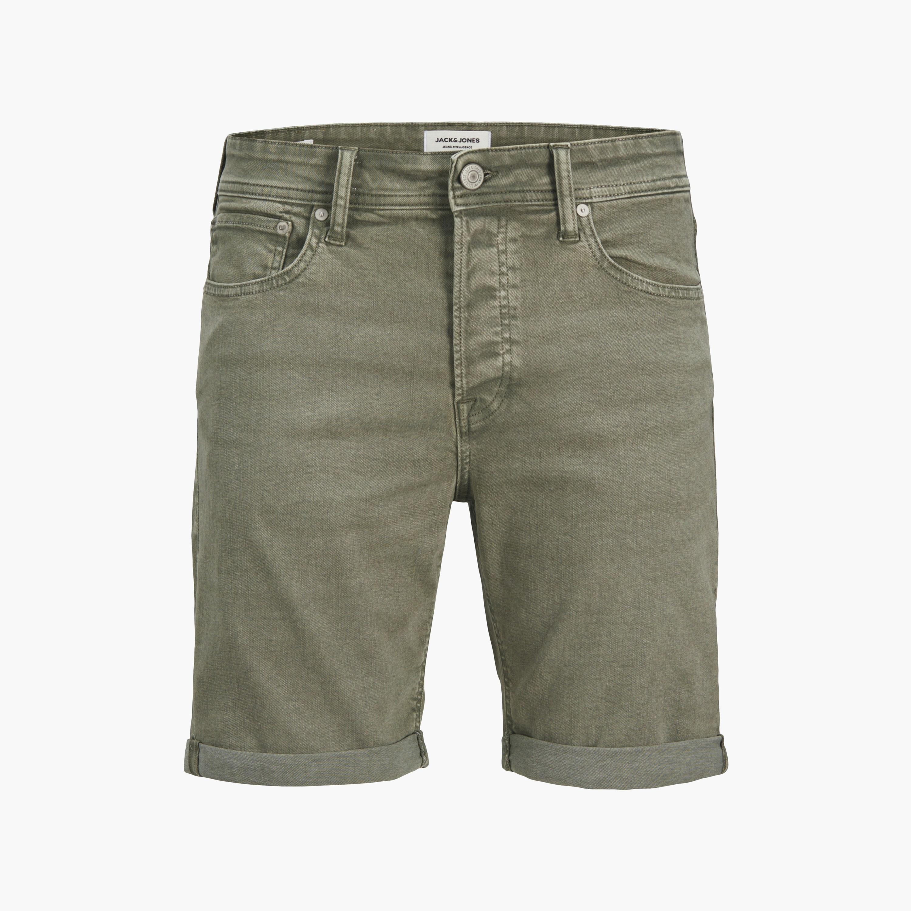 Jack & Jones Plain Mid-Rise Button and Zip Fly Men's Denim Shorts-men-clothing-bottoms-shorts-image-5