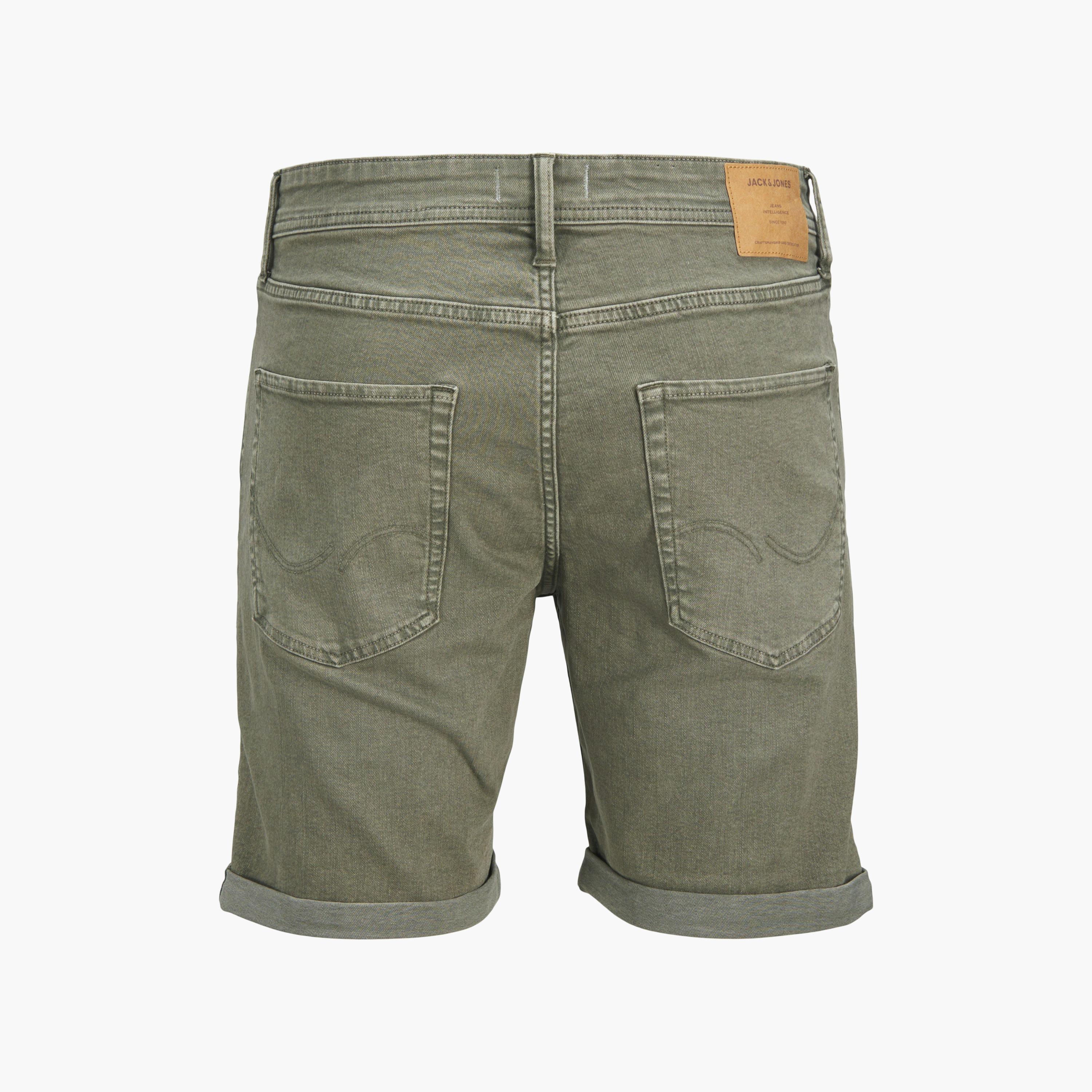 Jack & Jones Plain Mid-Rise Button and Zip Fly Men's Denim Shorts-men-clothing-bottoms-shorts-image-6