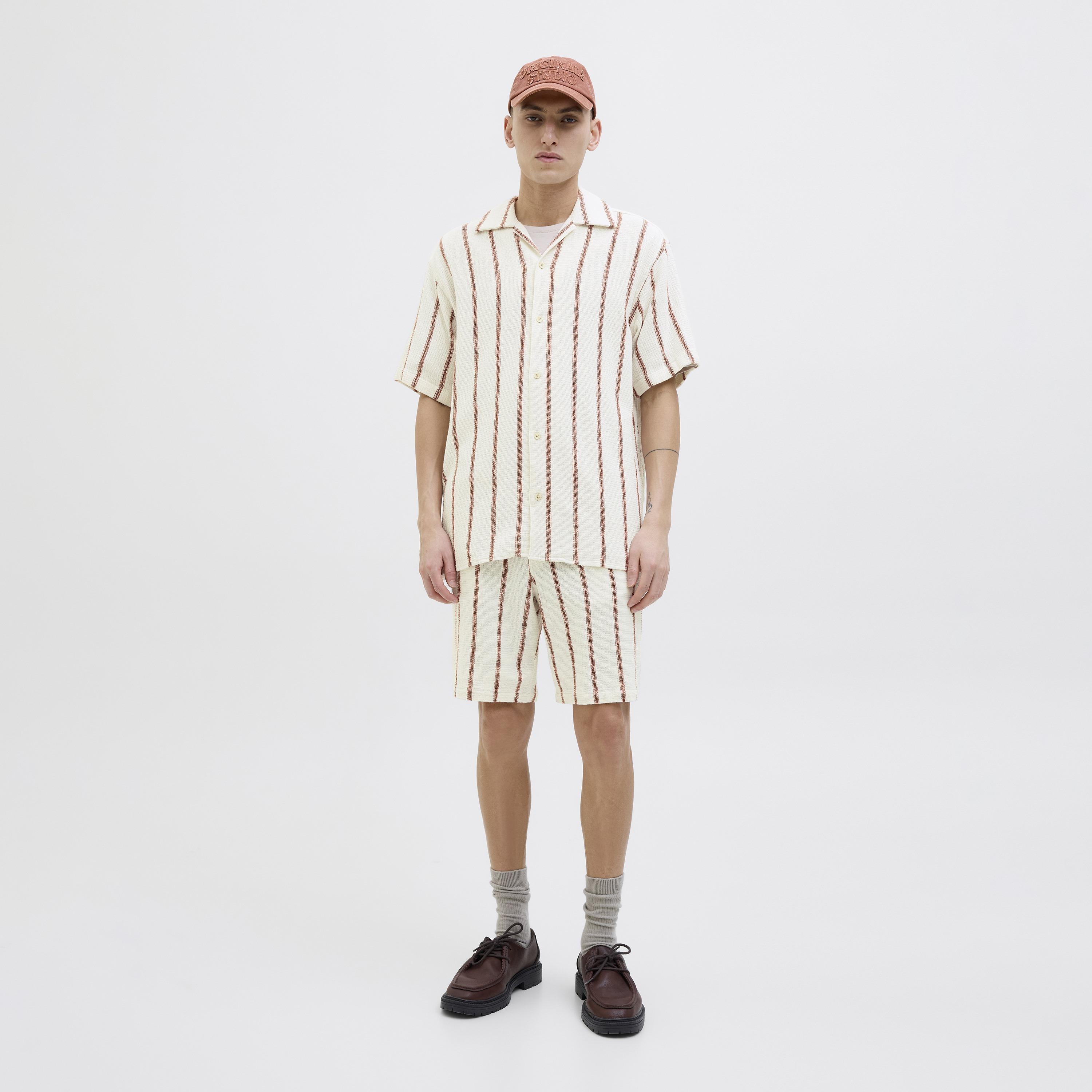 Jack & Jones Regular Fit Striped Resort Collar Short Sleeves Men's Shirt-men-clothing-shirts-image-2