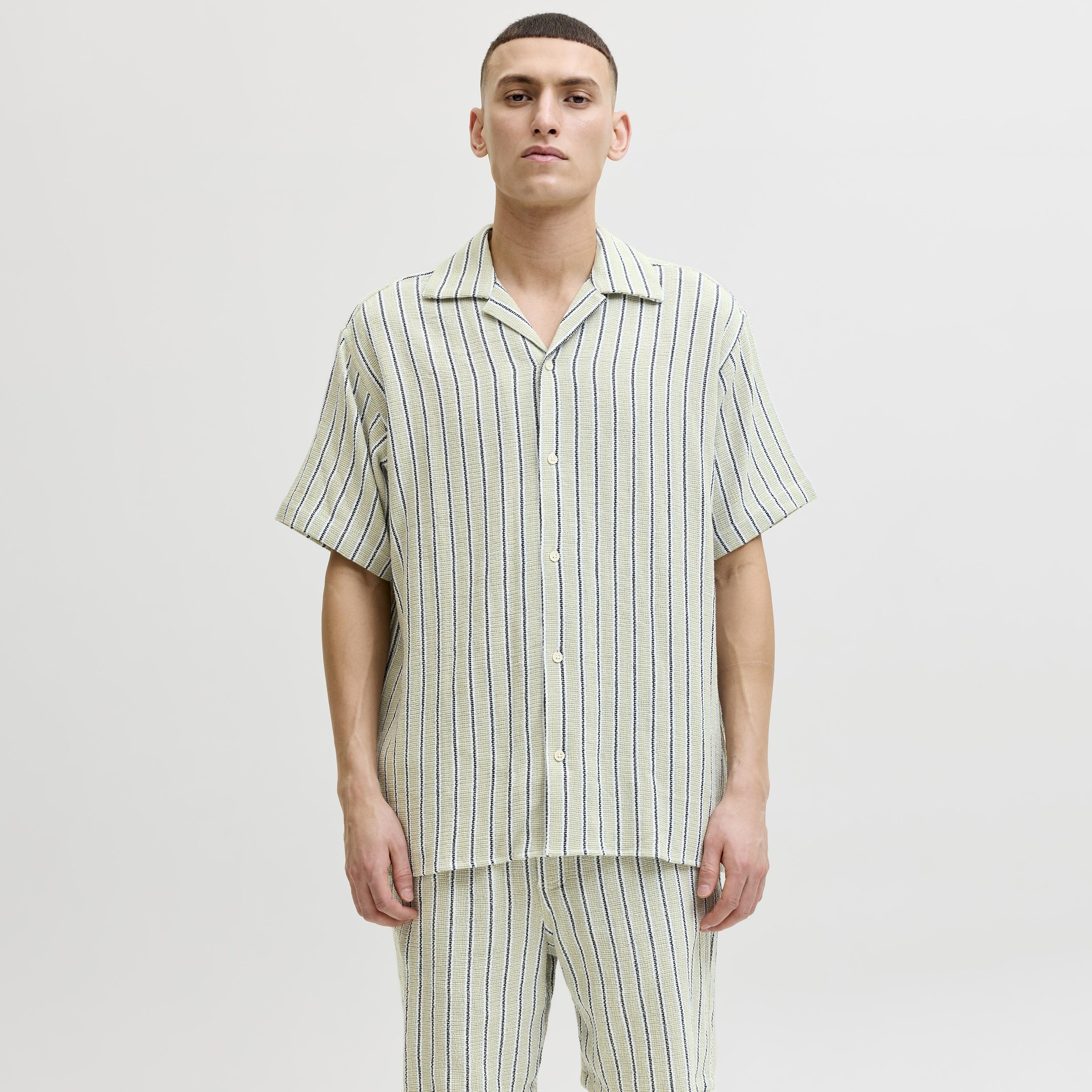 Jack & Jones Regular Fit Striped Resort Collar Short Sleeves Men's Shirt-men-clothing-shirts-image-15