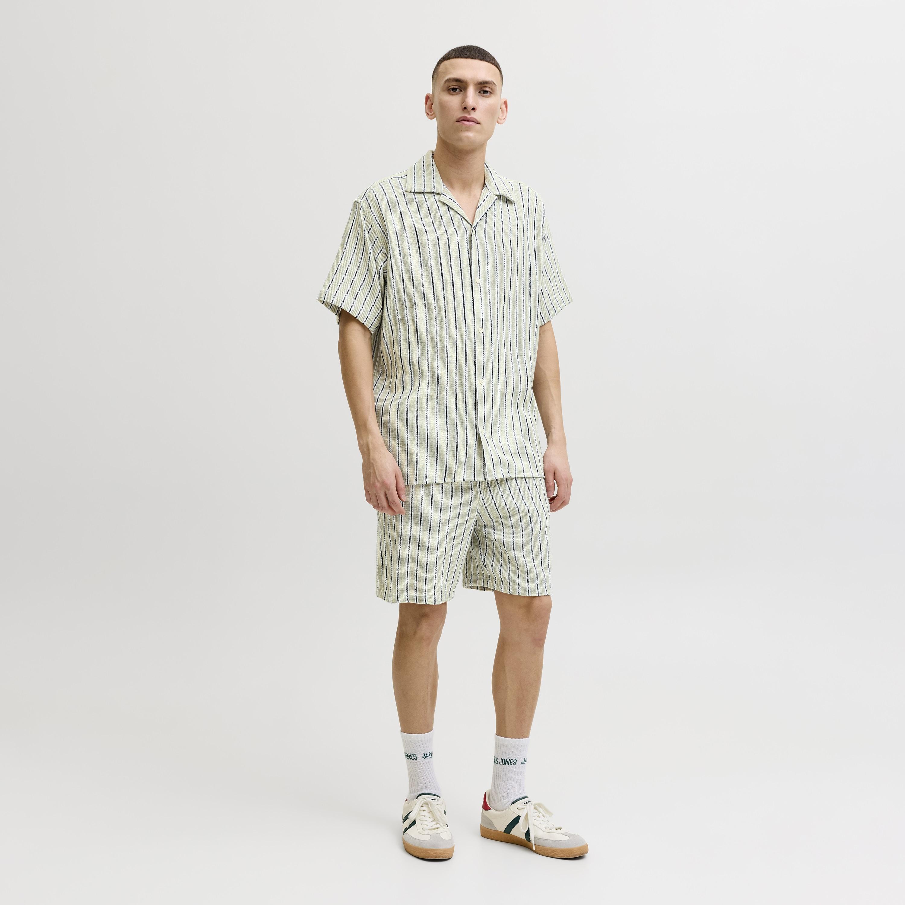Jack & Jones Regular Fit Striped Resort Collar Short Sleeves Men's Shirt-men-clothing-shirts-image-16