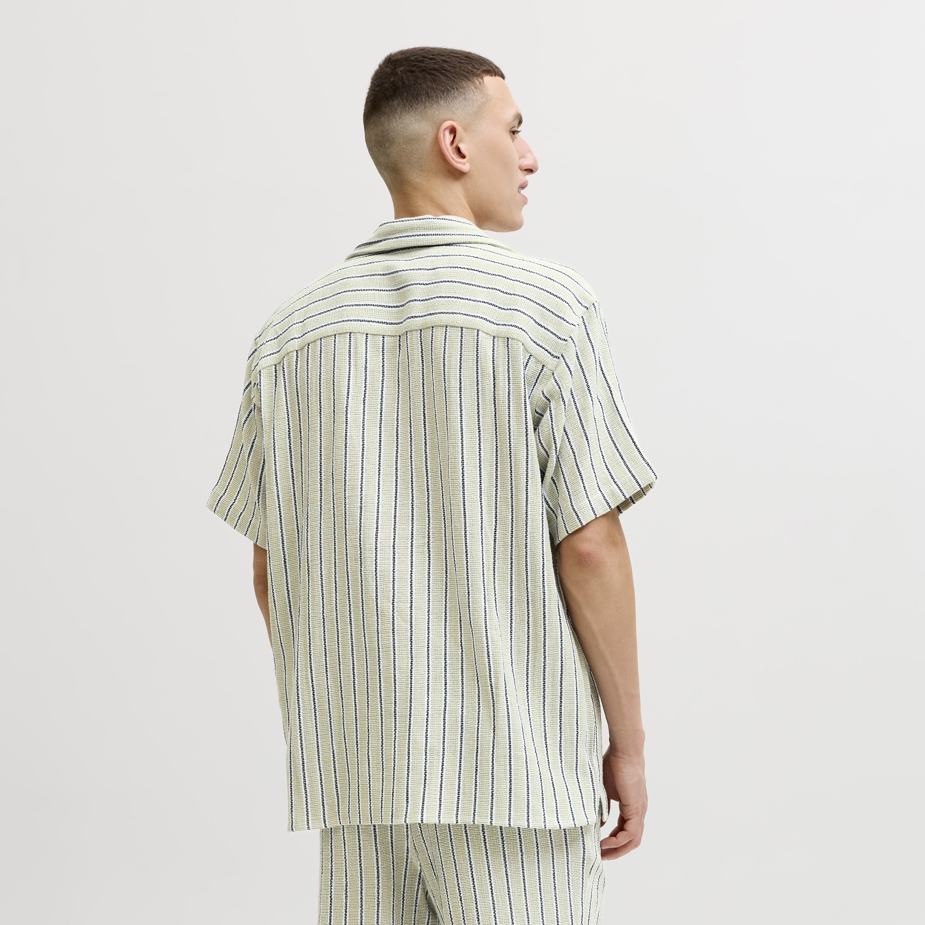 Jack & Jones Regular Fit Striped Resort Collar Short Sleeves Men's Shirt-men-clothing-shirts-image-18