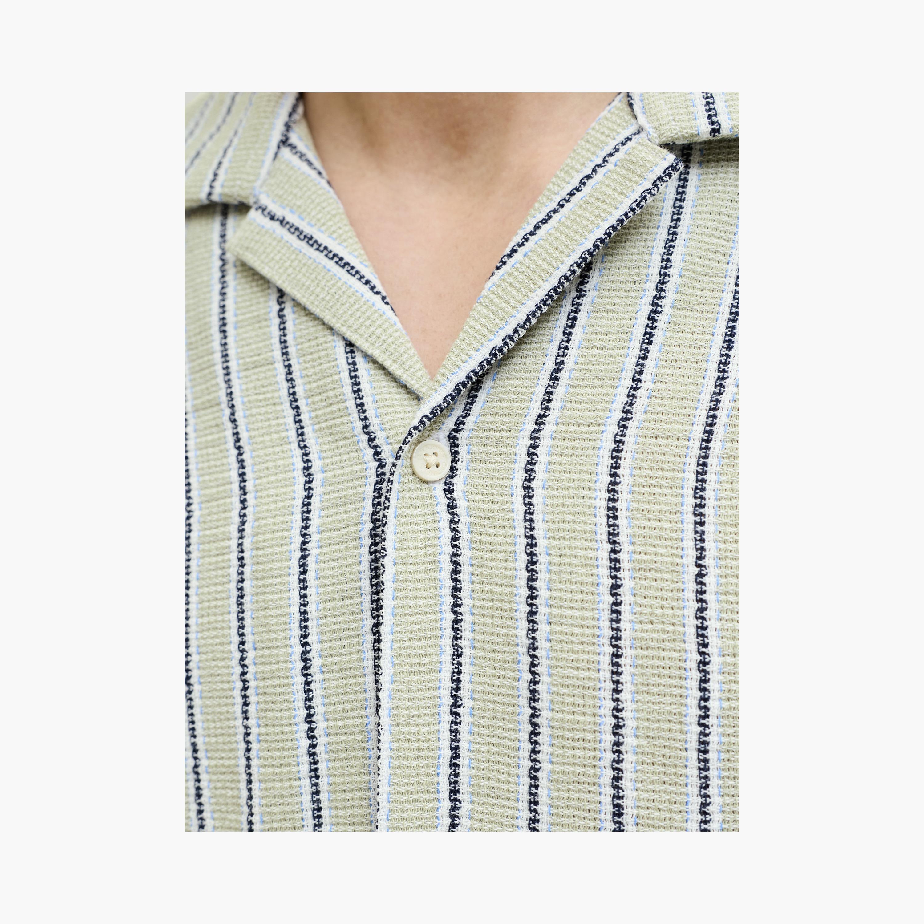 Jack & Jones Regular Fit Striped Resort Collar Short Sleeves Men's Shirt-men-clothing-shirts-image-19