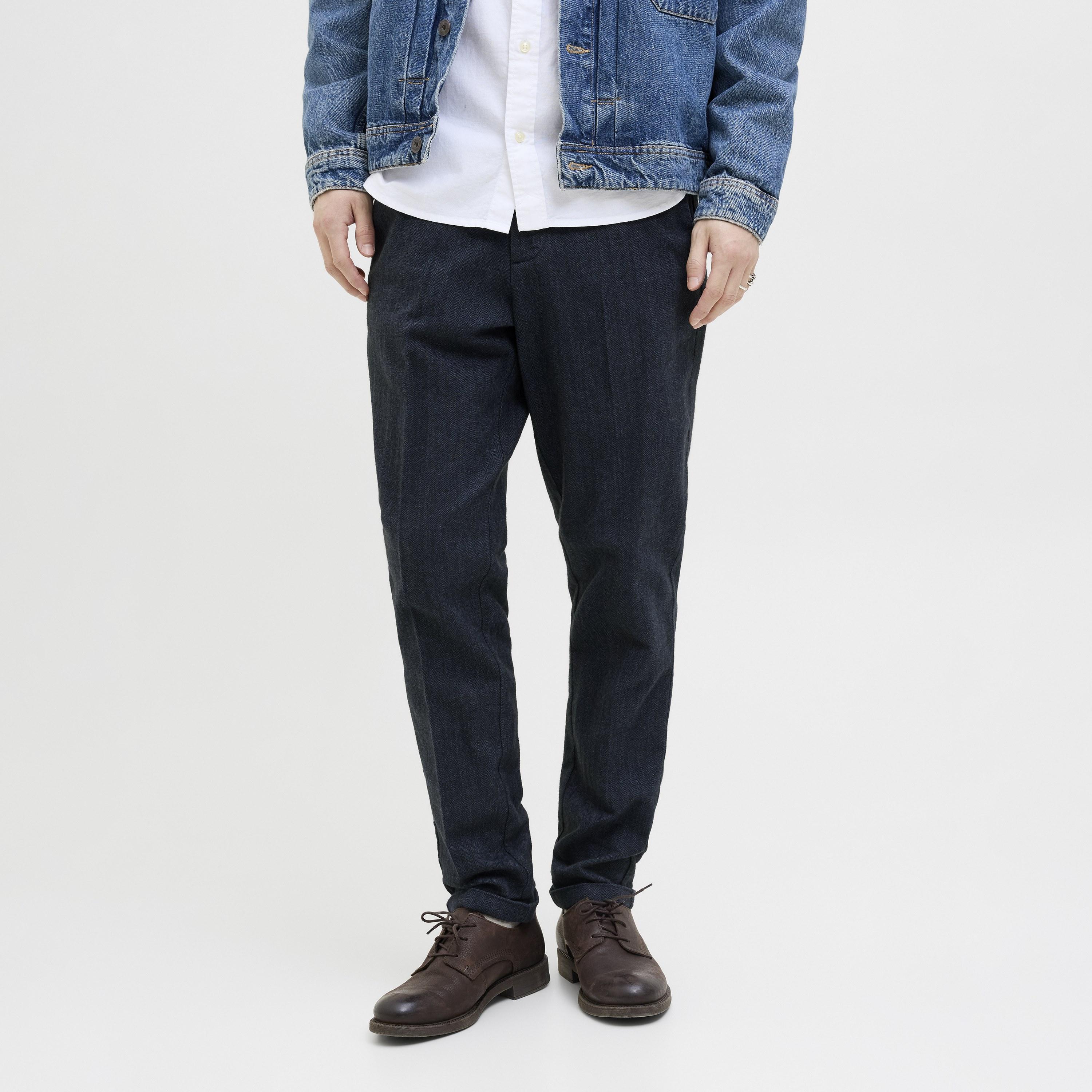 Jack & Jones Carrot Fit Plain Mid-Rise Men's Chinos-men-clothing-bottoms-trousersandchinos-chinos-image-1