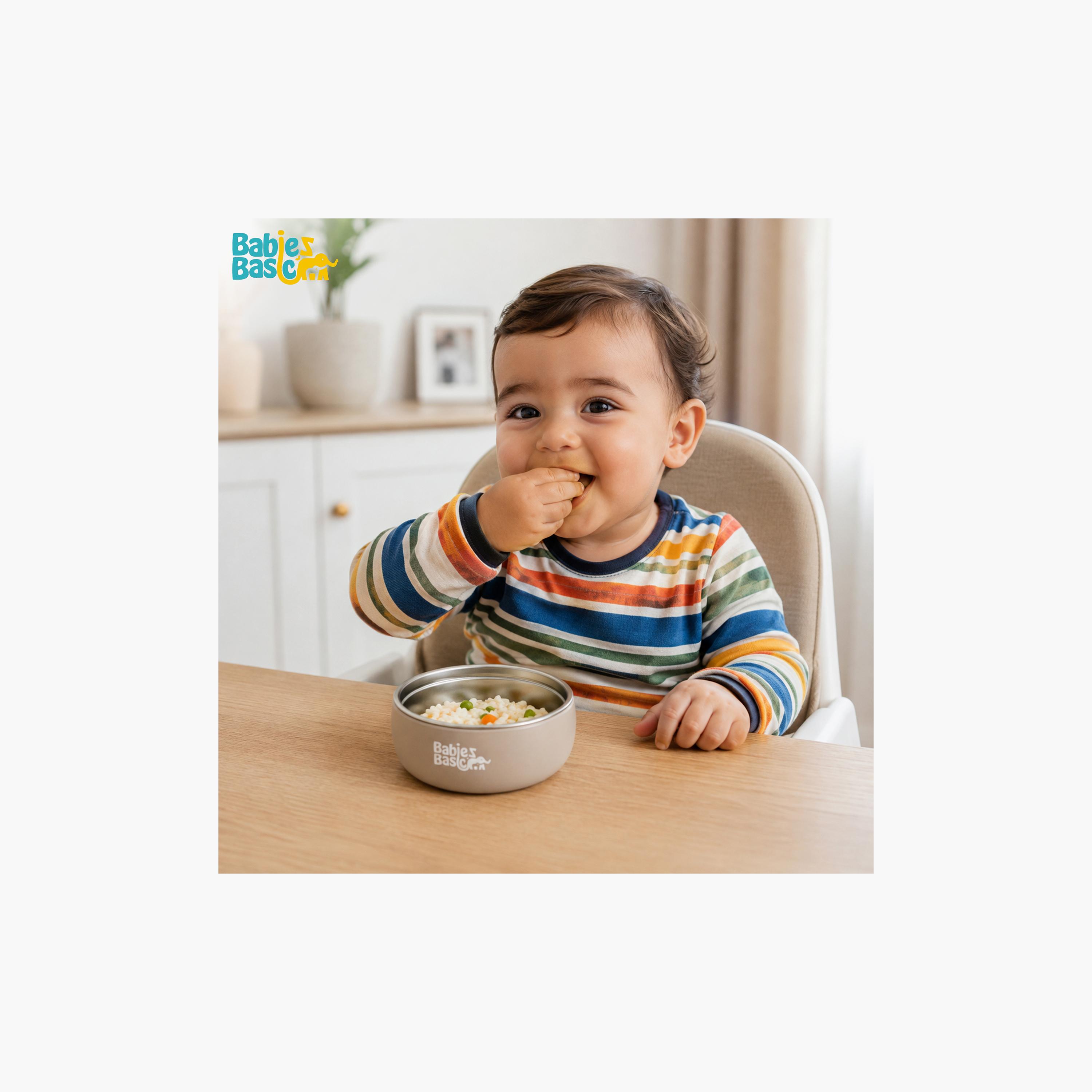 Babies Basic Stainless Steel Bowl with Silicone Sleeve-baby-feeding-mealtimeessentials-image-3
