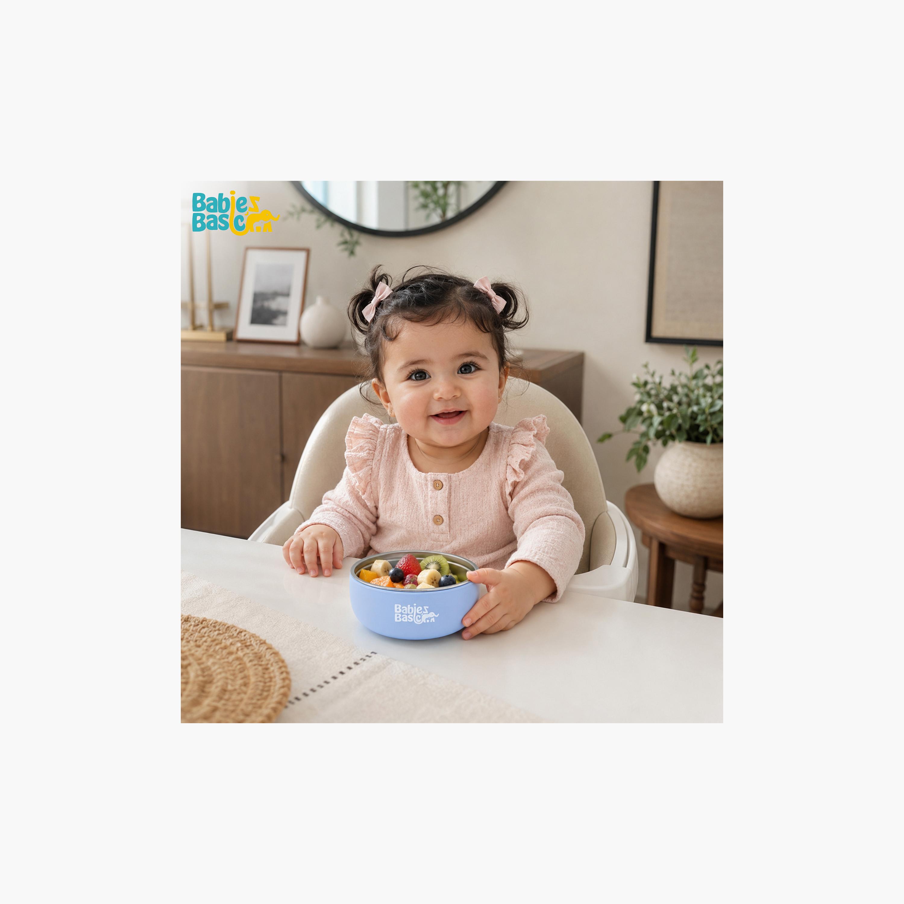 Babies Basic Stainless Steel Bowl with Silicone Sleeve-baby-feeding-mealtimeessentials-image-3