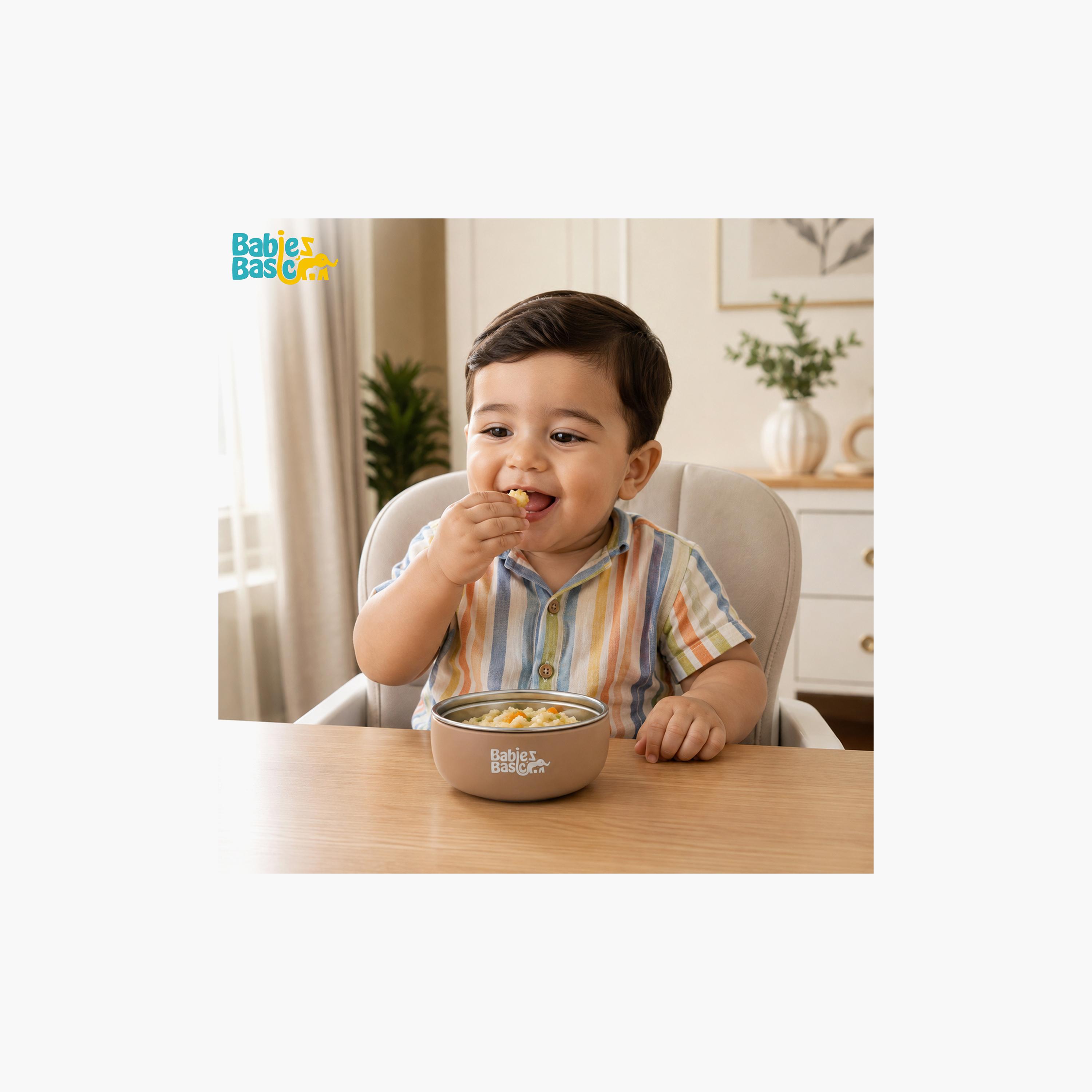 Babies Basic Stainless Steel Bowl with Silicone Sleeve-baby-feeding-mealtimeessentials-image-3