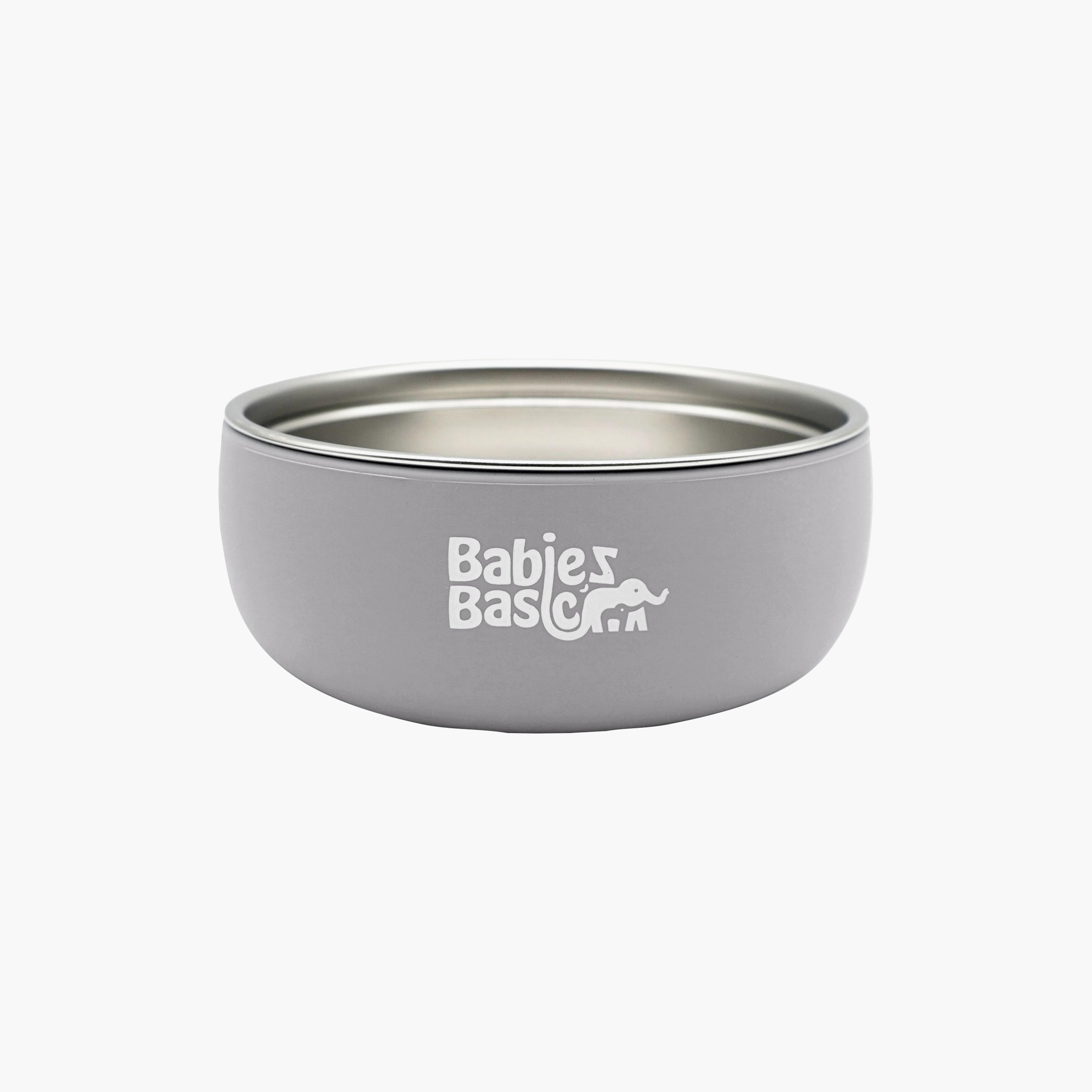 Babies Basic Stainless Steel Bowl with Silicone Sleeve-baby-feeding-mealtimeessentials-image-1