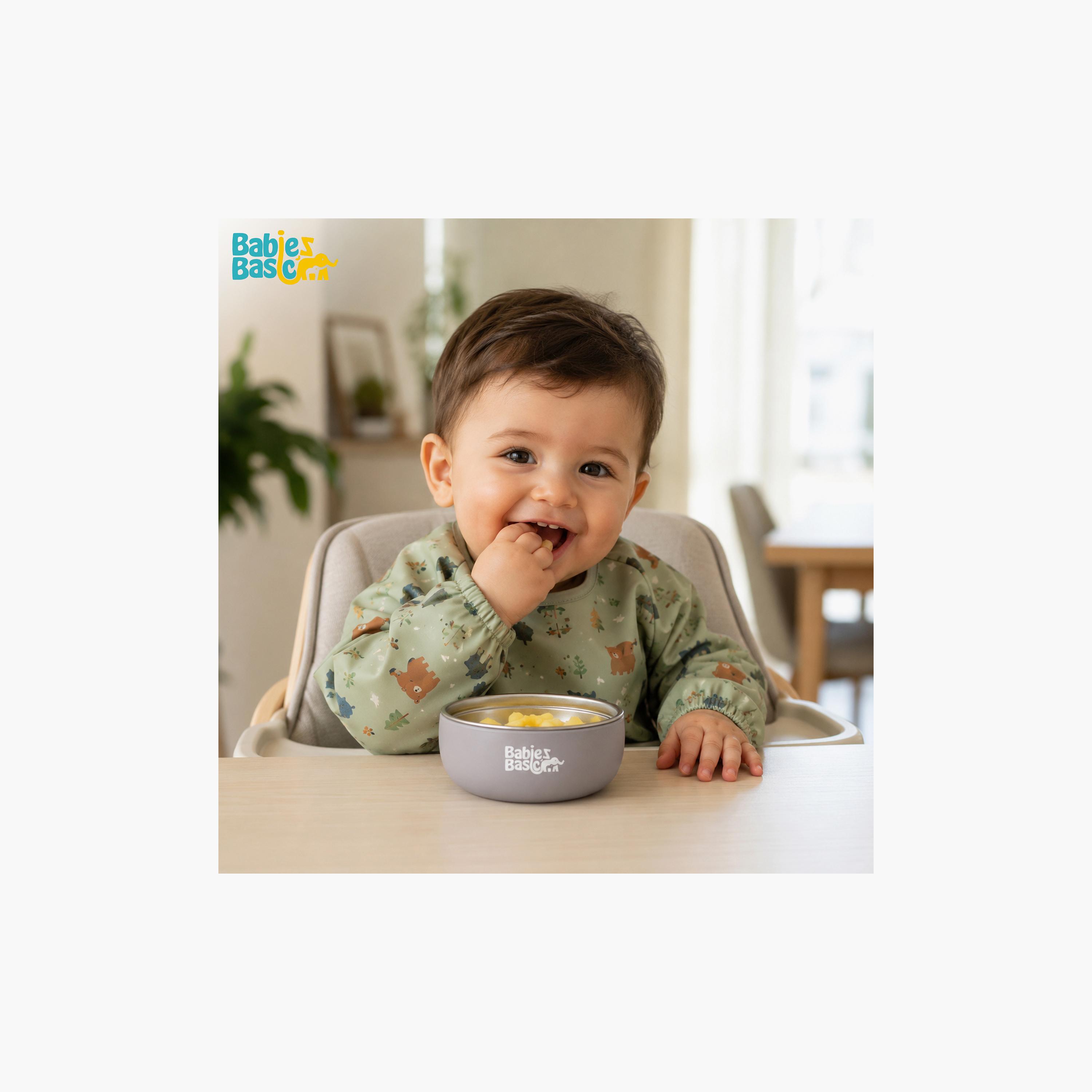 Babies Basic Stainless Steel Bowl with Silicone Sleeve-baby-feeding-mealtimeessentials-image-3