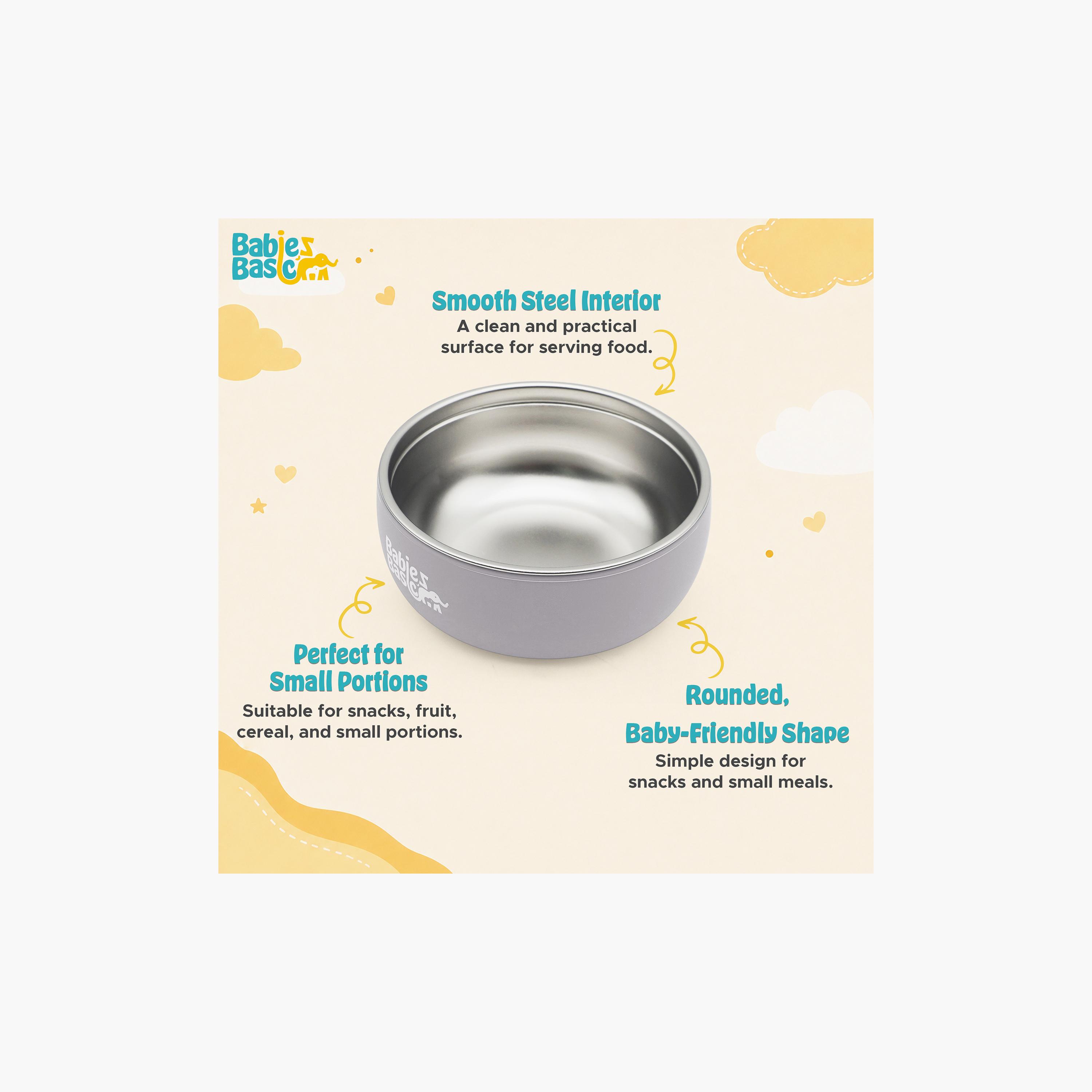 Babies Basic Stainless Steel Bowl with Silicone Sleeve-baby-feeding-mealtimeessentials-image-4