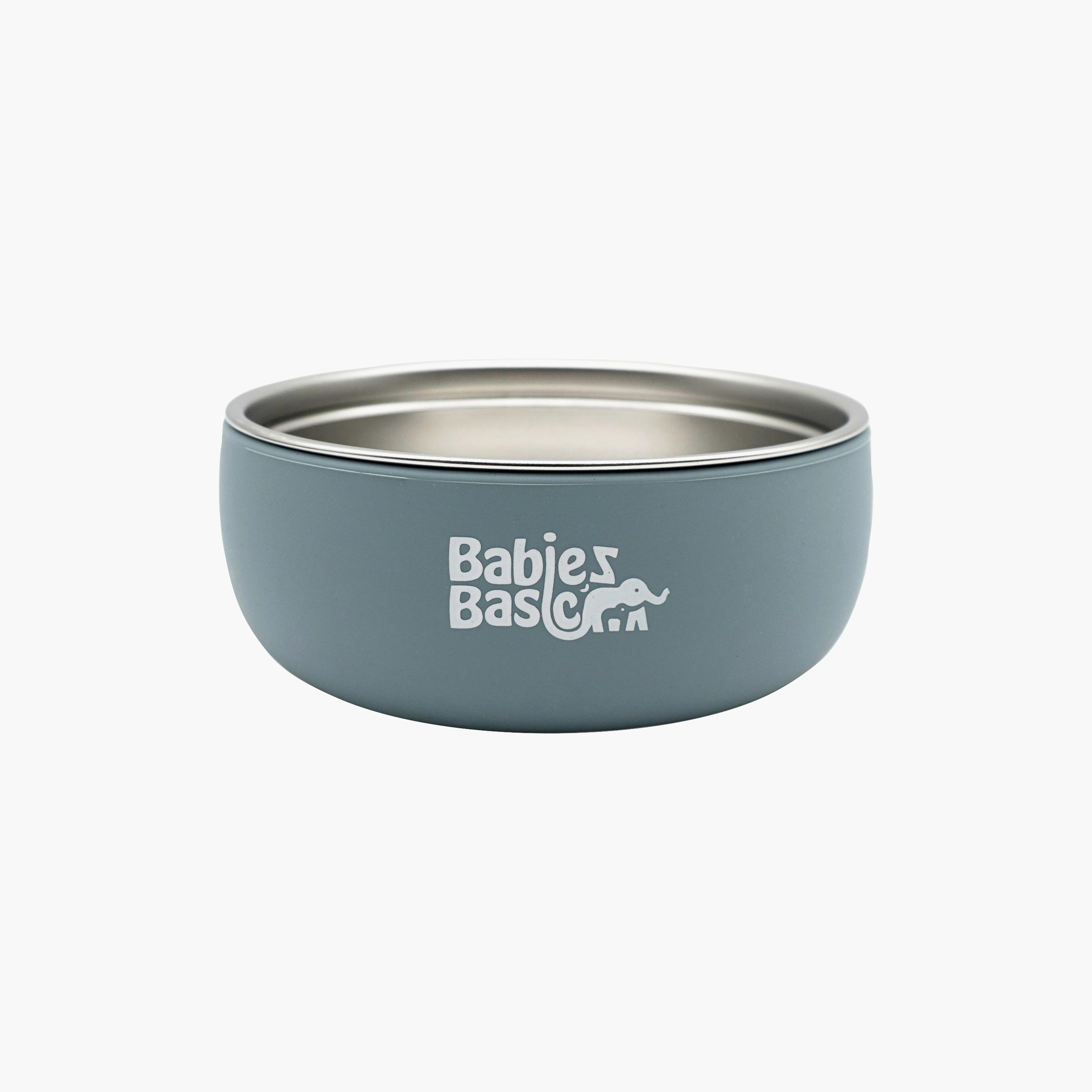 Babies Basic Stainless Steel Bowl with Silicone Sleeve-baby-feeding-mealtimeessentials-image-1