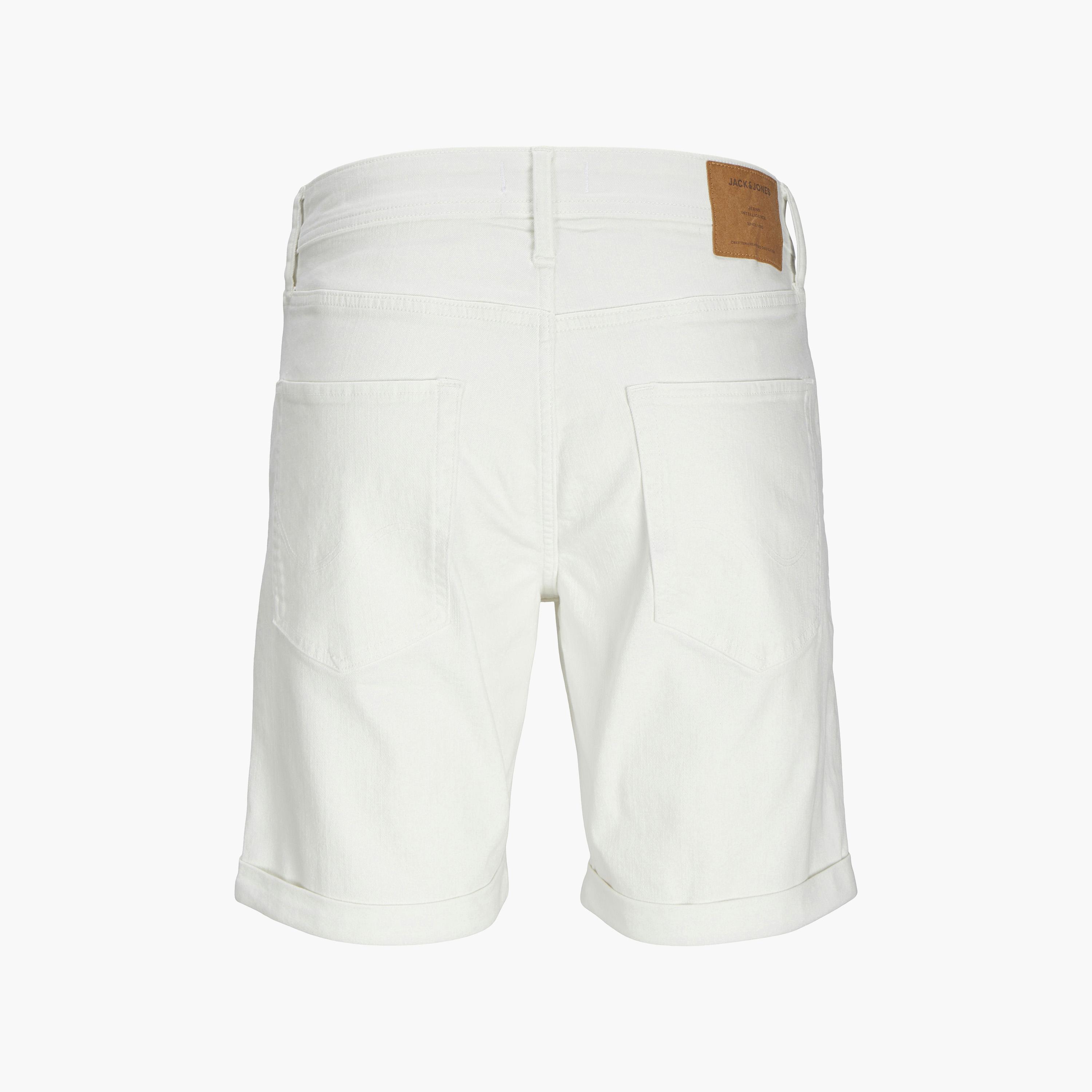 Jack & Jones Plain Mid-Rise Button and Zip Fly Men's Denim Shorts-men-clothing-bottoms-shorts-image-7