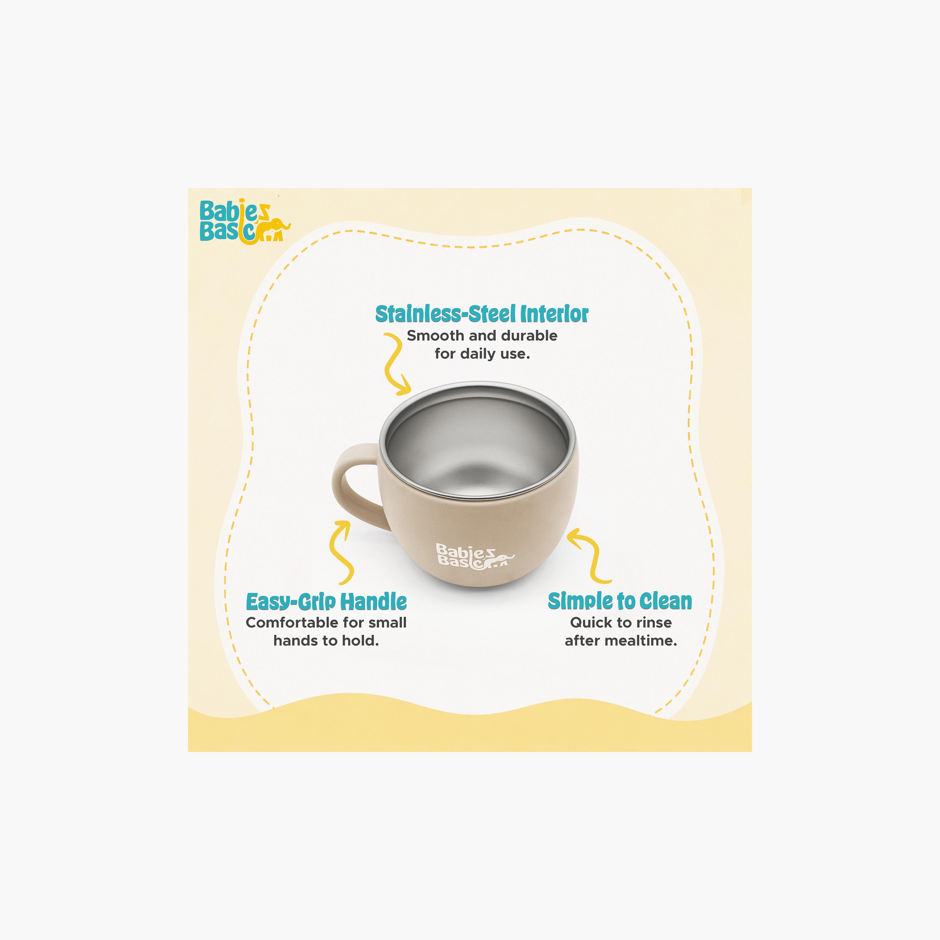 Babies Basic Stainless Steel Cup with Silicone Sleeve - 150 ml-baby-feeding-mealtimeessentials-image-3