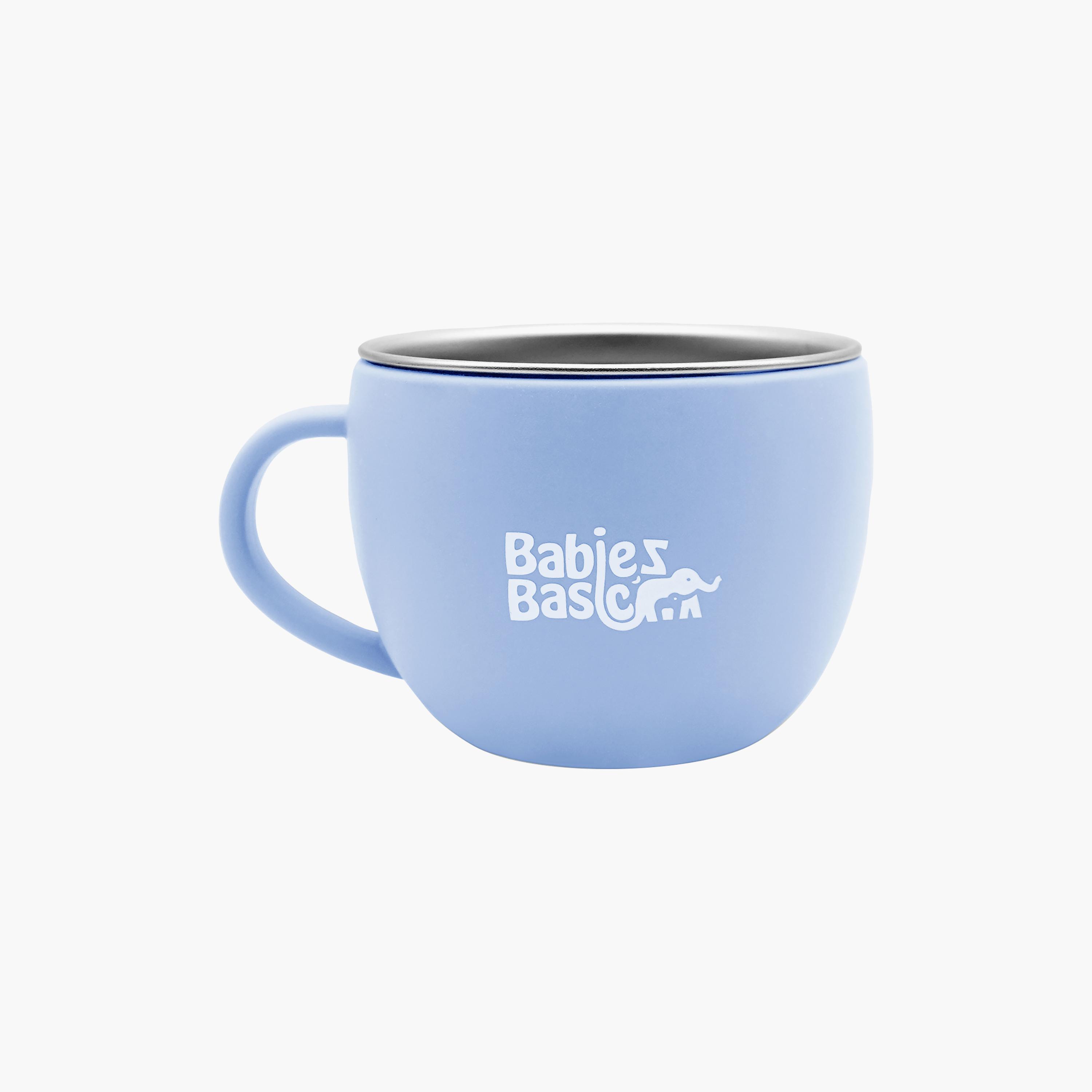 Babies Basic Stainless Steel Cup with Silicone Sleeve - 150 ml-baby-feeding-mealtimeessentials-image-1