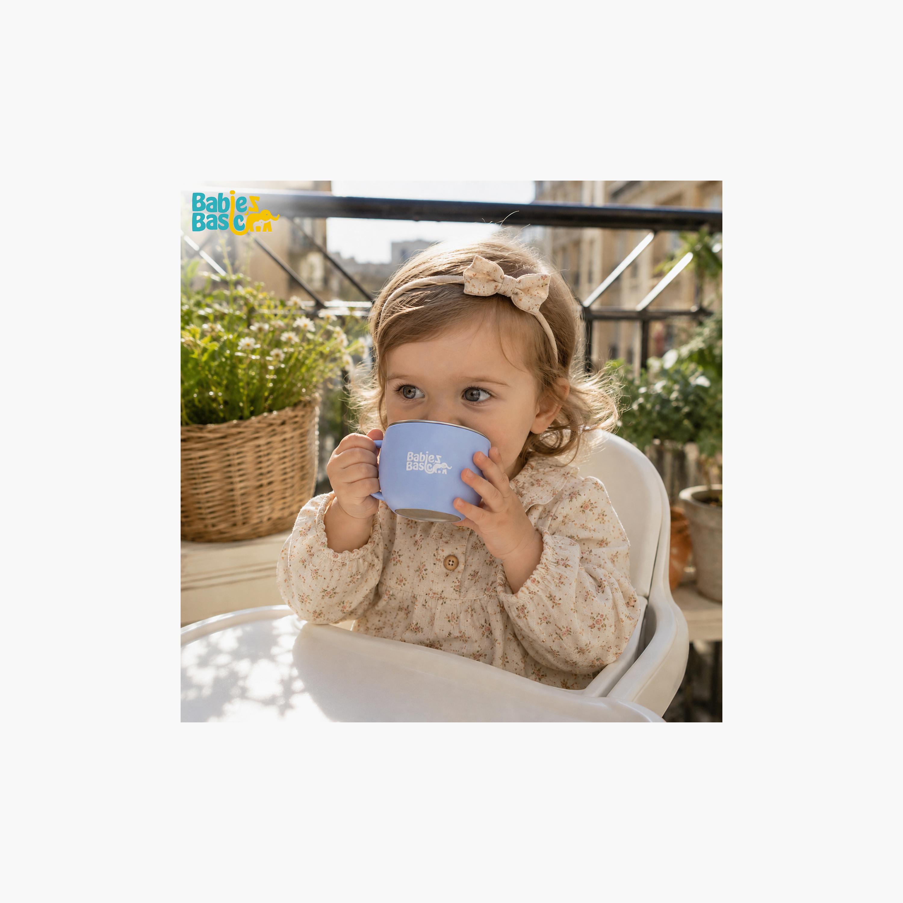 Babies Basic Stainless Steel Cup with Silicone Sleeve - 150 ml-baby-feeding-mealtimeessentials-image-2