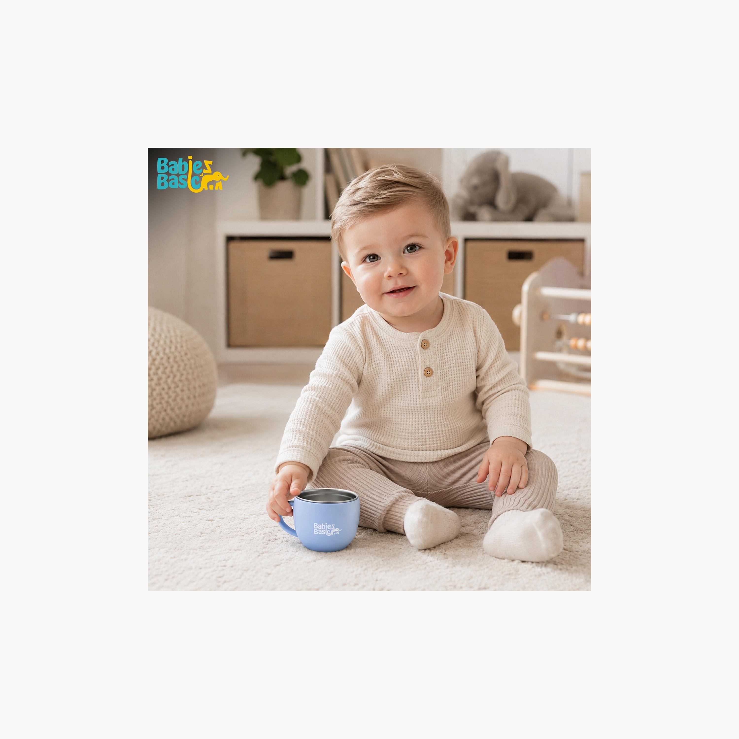 Babies Basic Stainless Steel Cup with Silicone Sleeve - 150 ml-baby-feeding-mealtimeessentials-image-3