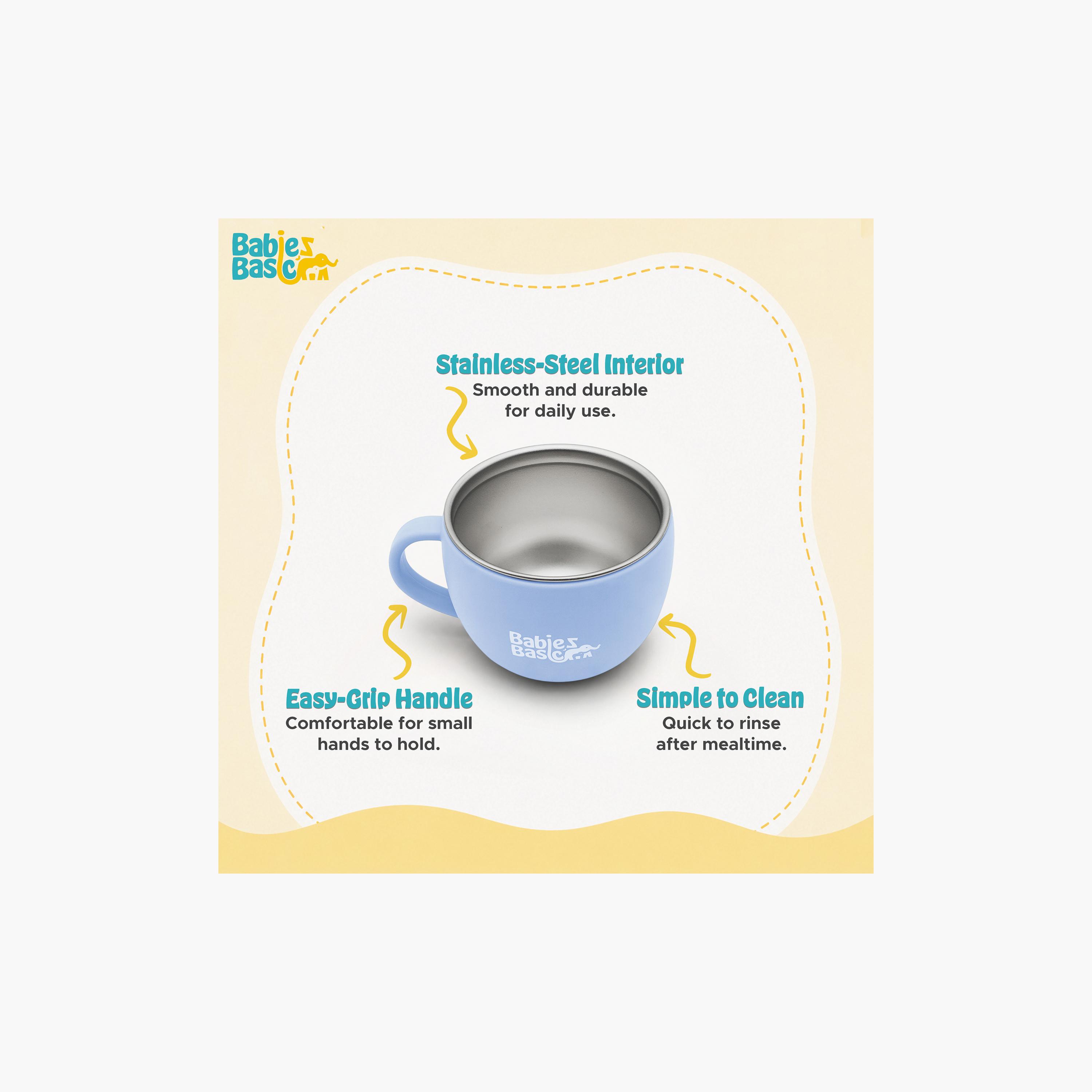 Babies Basic Stainless Steel Cup with Silicone Sleeve - 150 ml-baby-feeding-mealtimeessentials-image-4