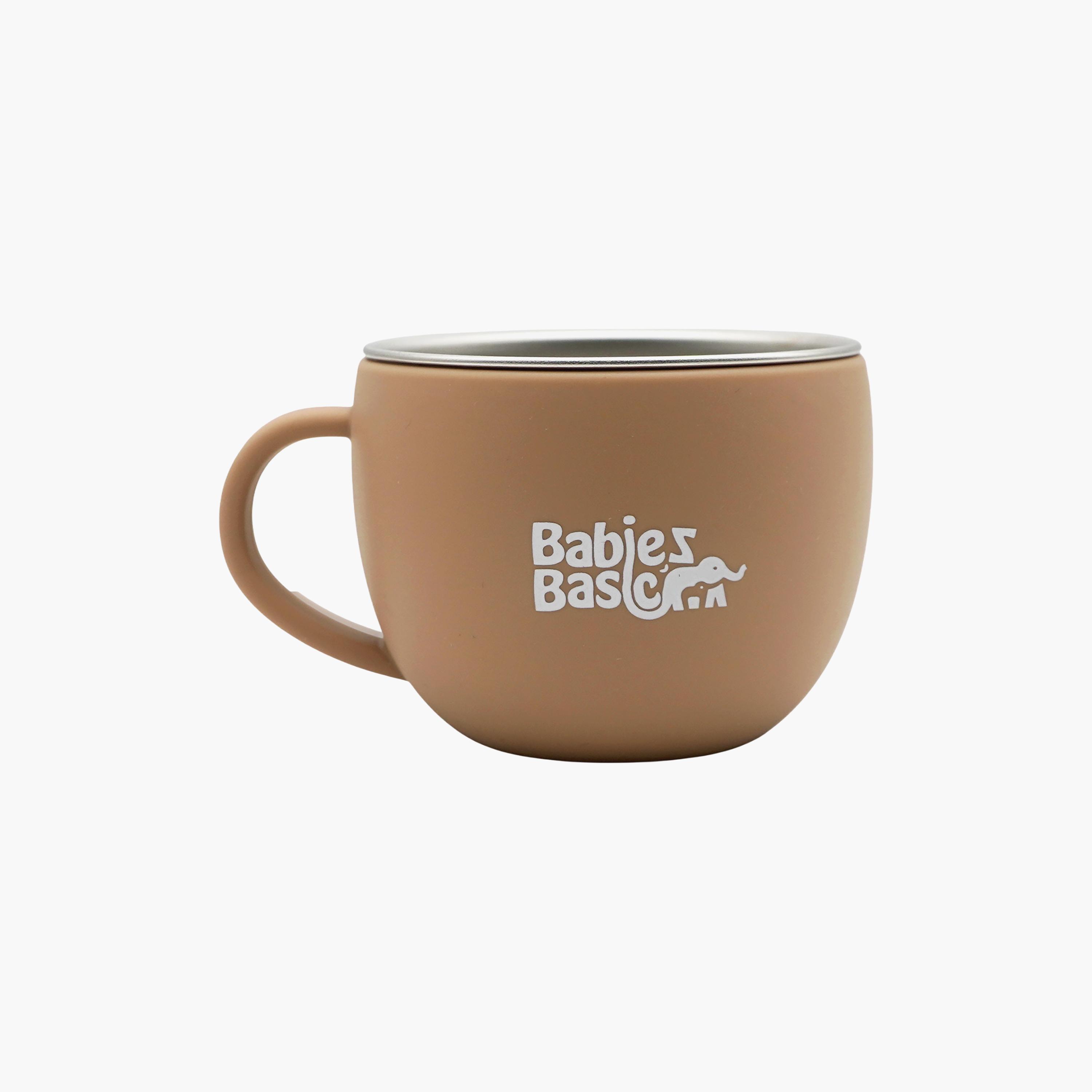 Babies Basic Stainless Steel Cup with Silicone Sleeve - 150 ml-baby-feeding-mealtimeessentials-image-1