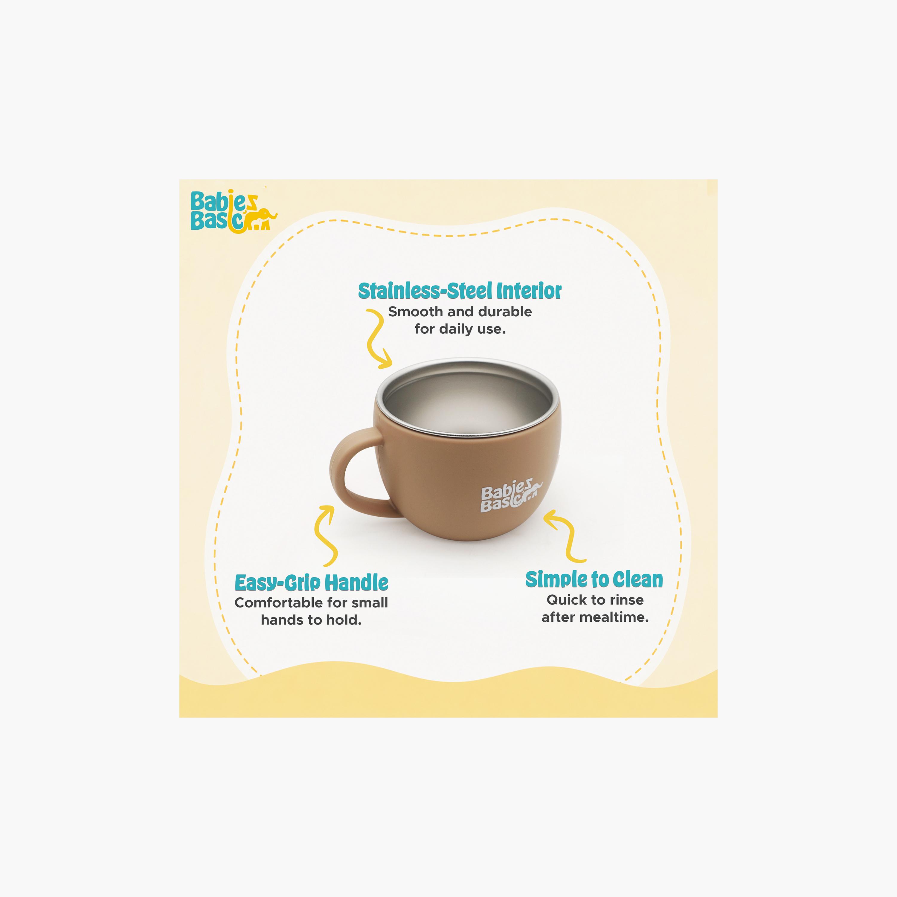 Babies Basic Stainless Steel Cup with Silicone Sleeve - 150 ml-baby-feeding-mealtimeessentials-image-4