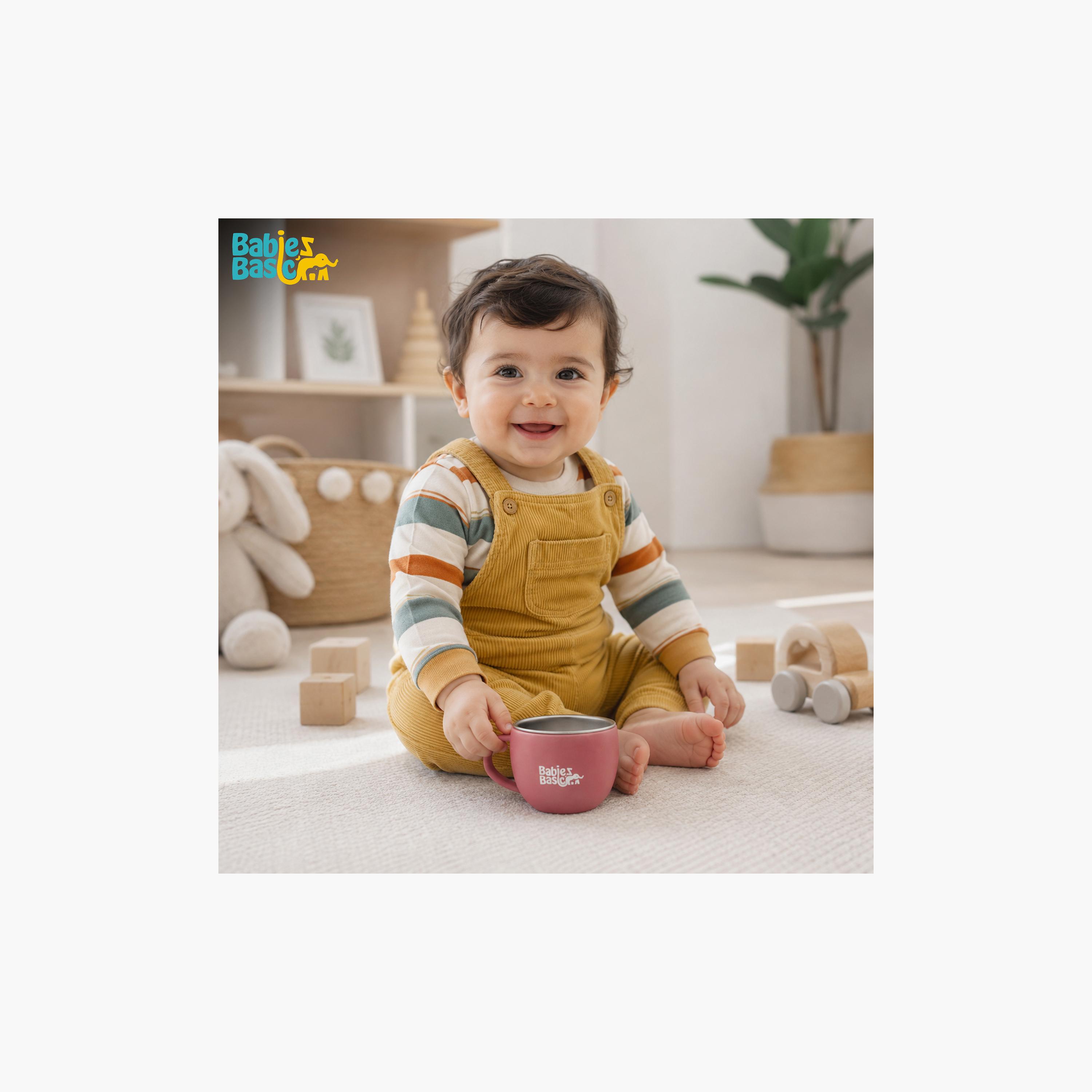 Babies Basic Stainless Steel Cup with Silicone Sleeve - 150 ml-baby-feeding-mealtimeessentials-image-3